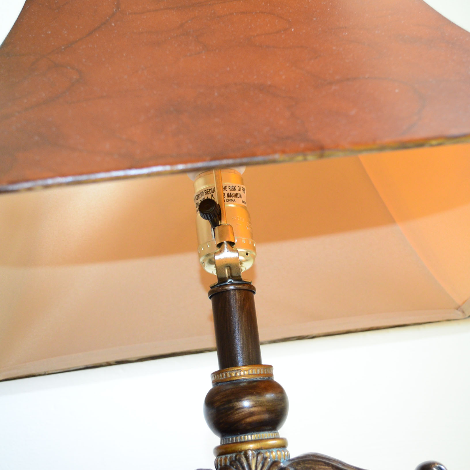 Pair Oiled Bronze Table Lamps