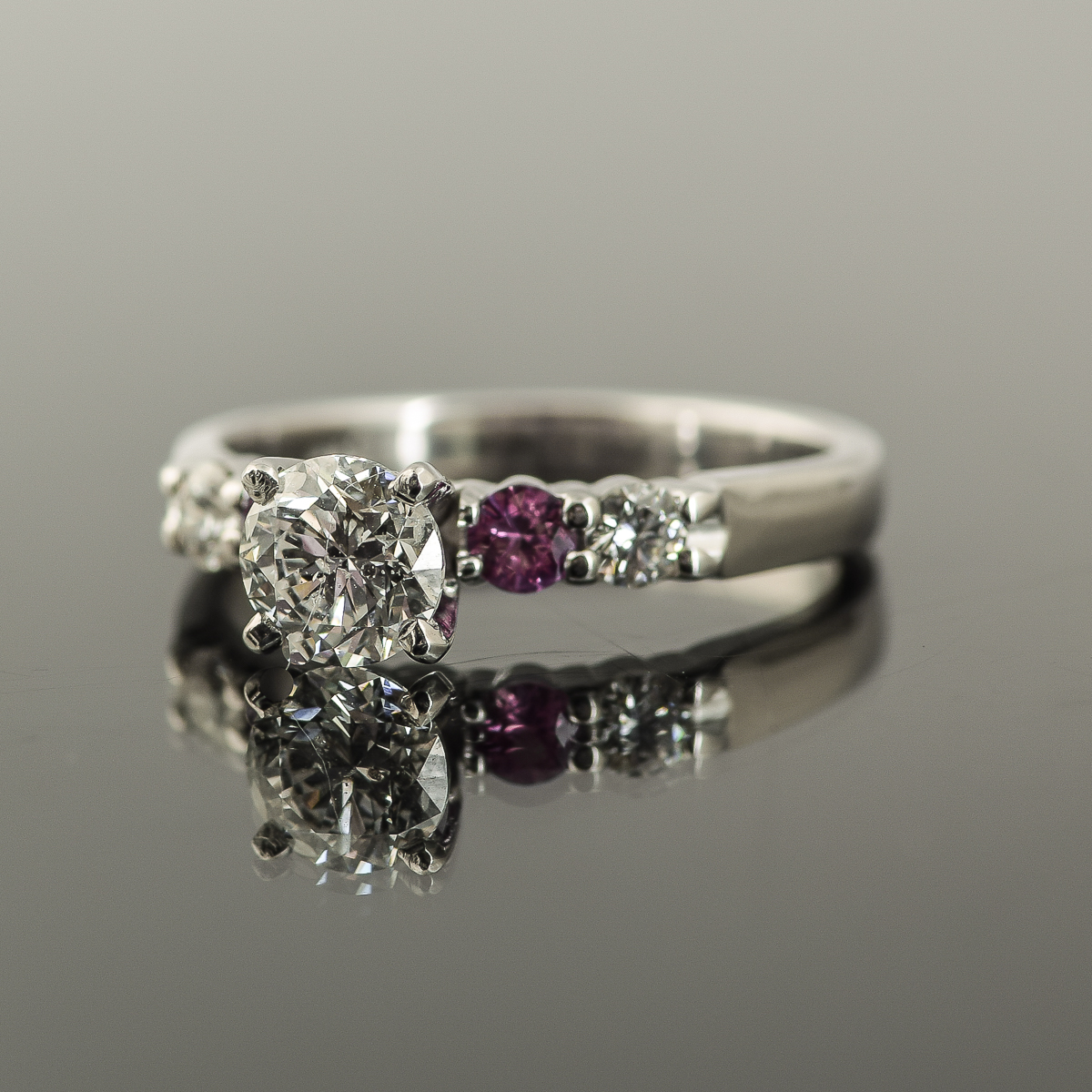 18K White Gold and Platinum Diamond Ring