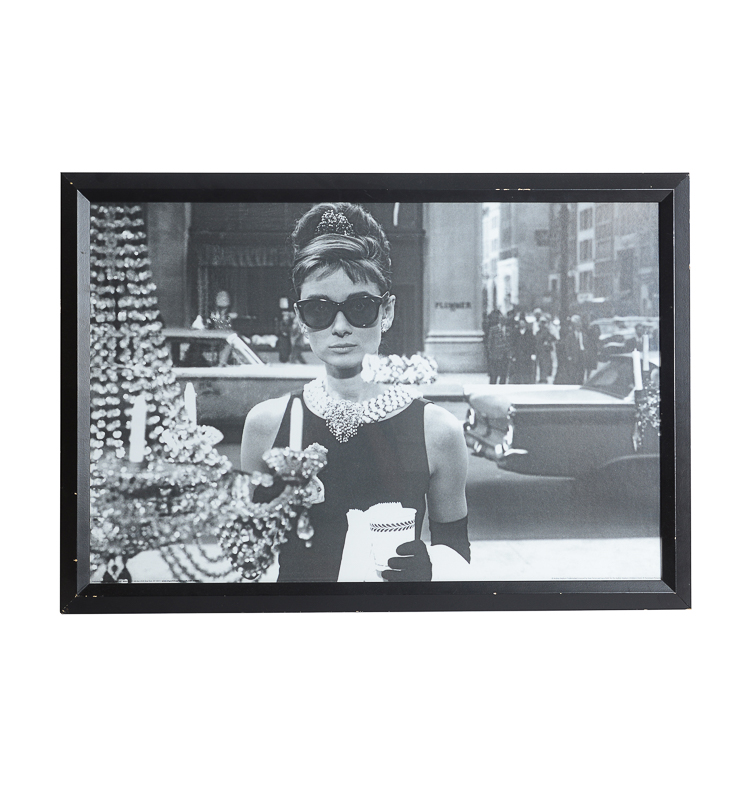 Large Framed Audrey Hepburn Poster