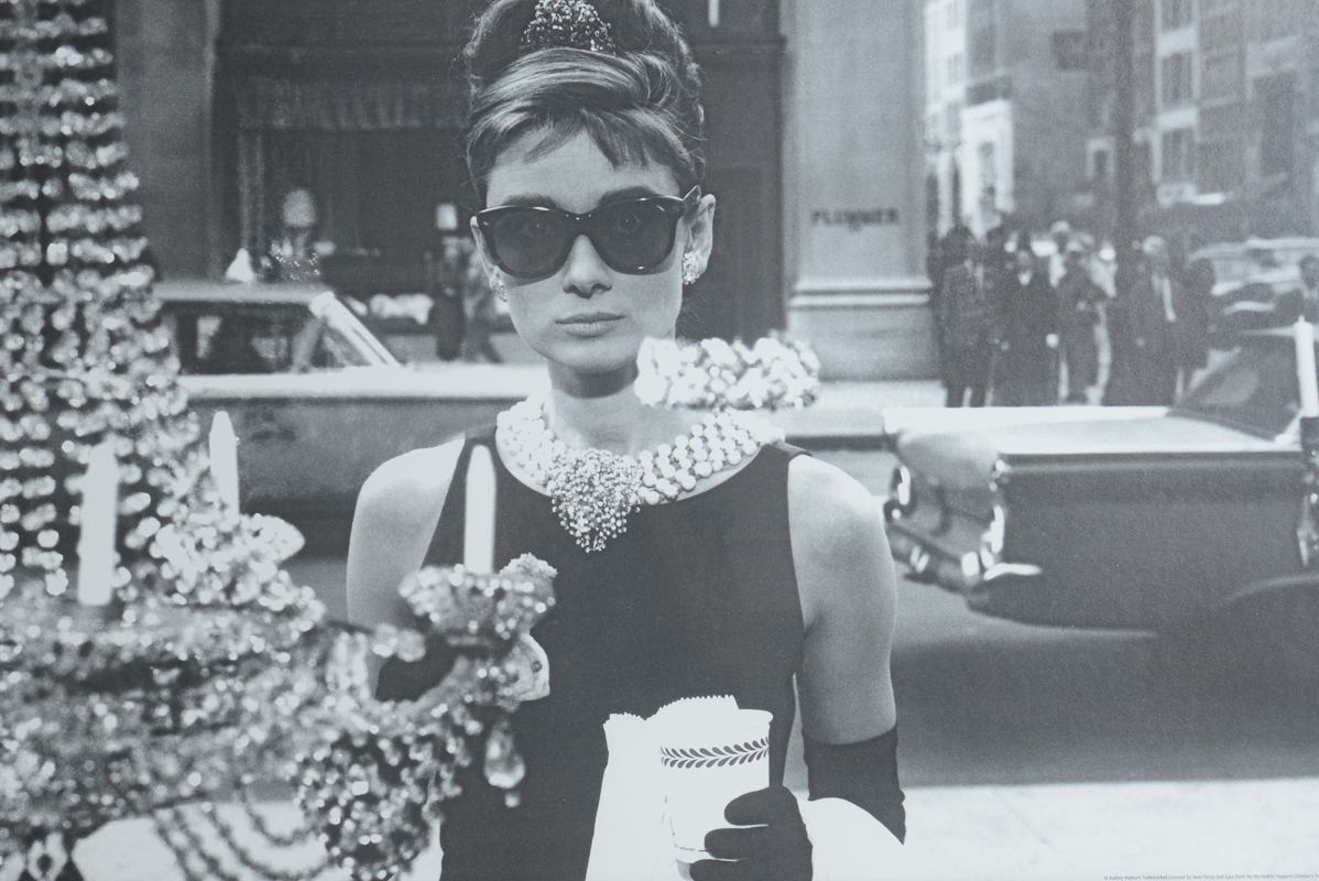 Large Framed Audrey Hepburn Poster