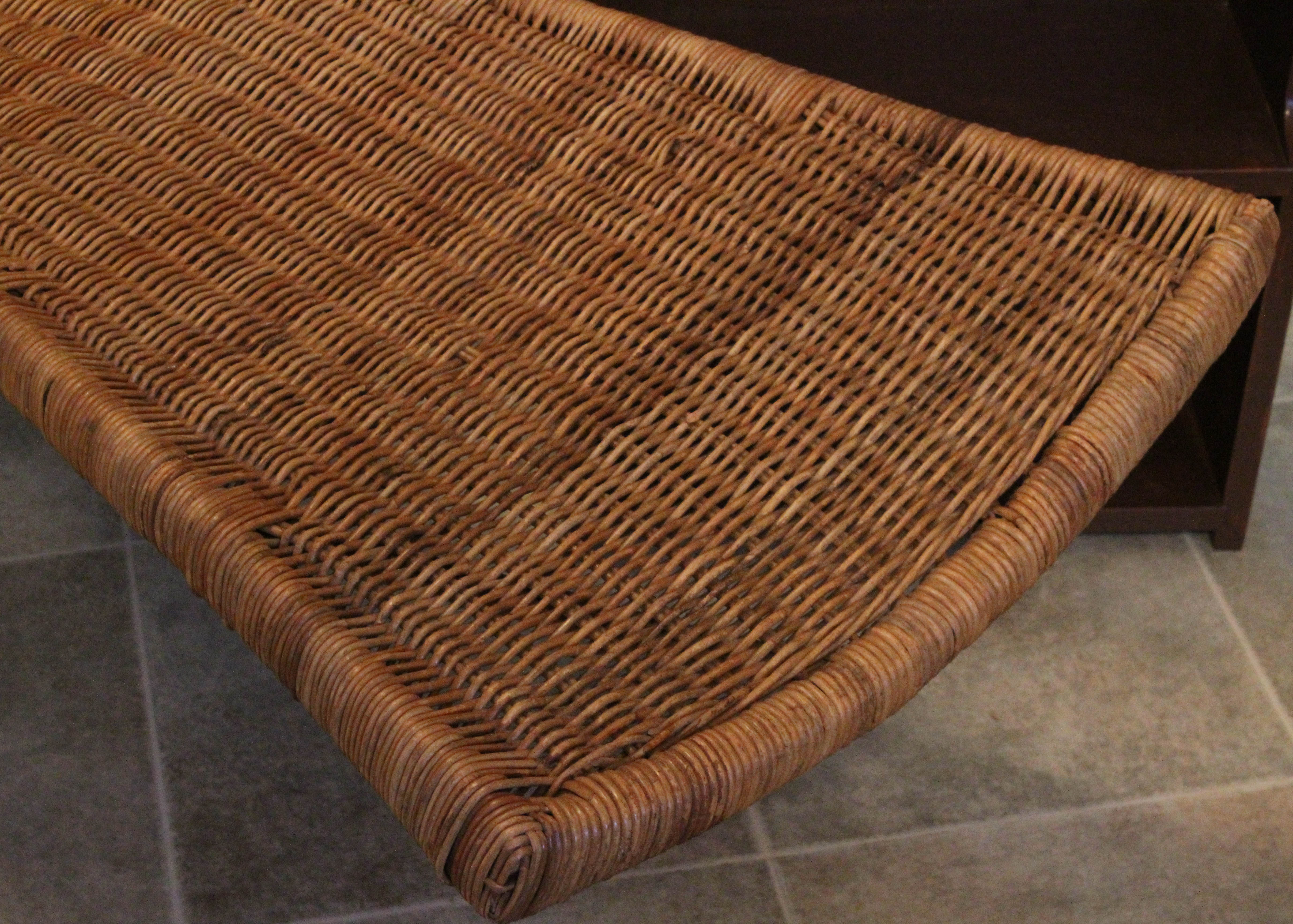 Vintage Mid-Century Tropi-Cal Wicker "Fish" Lounge Chair