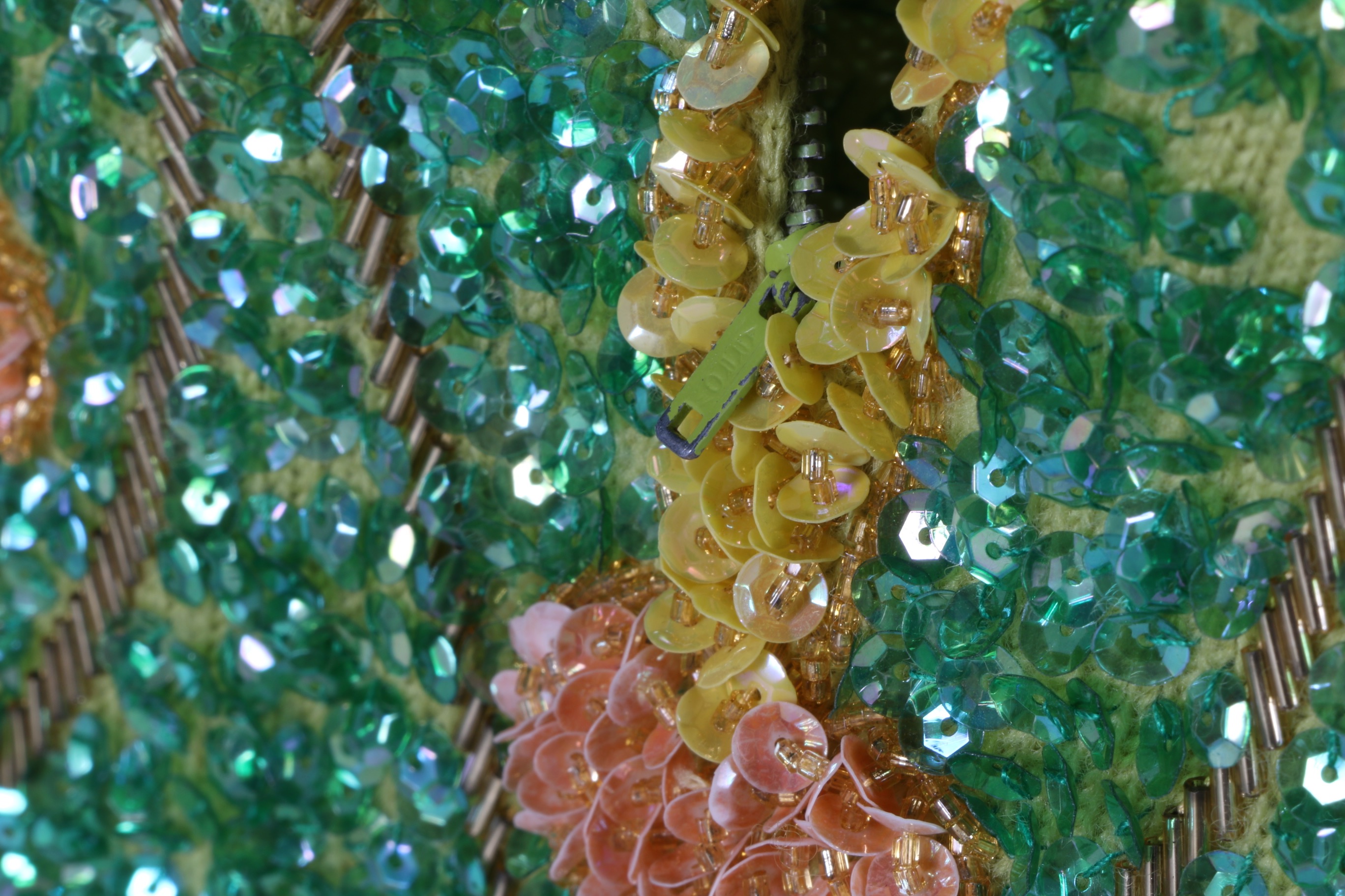 Circa 1960s Sequined and Beaded Evening Gown