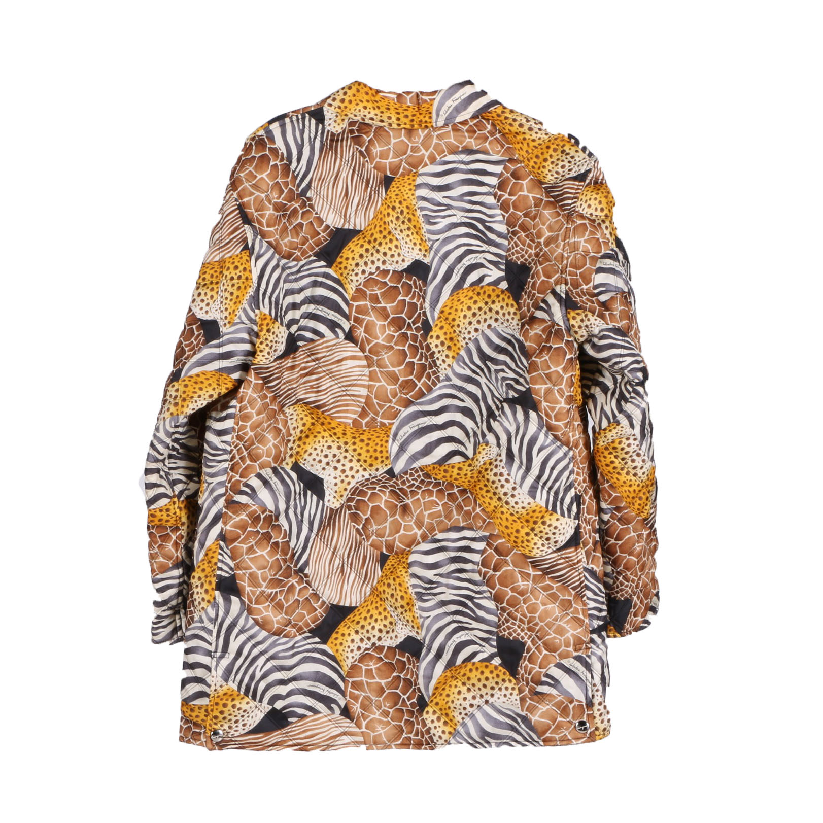 Vintage Salvatore Ferregamo Quilted Animal Print Jacket