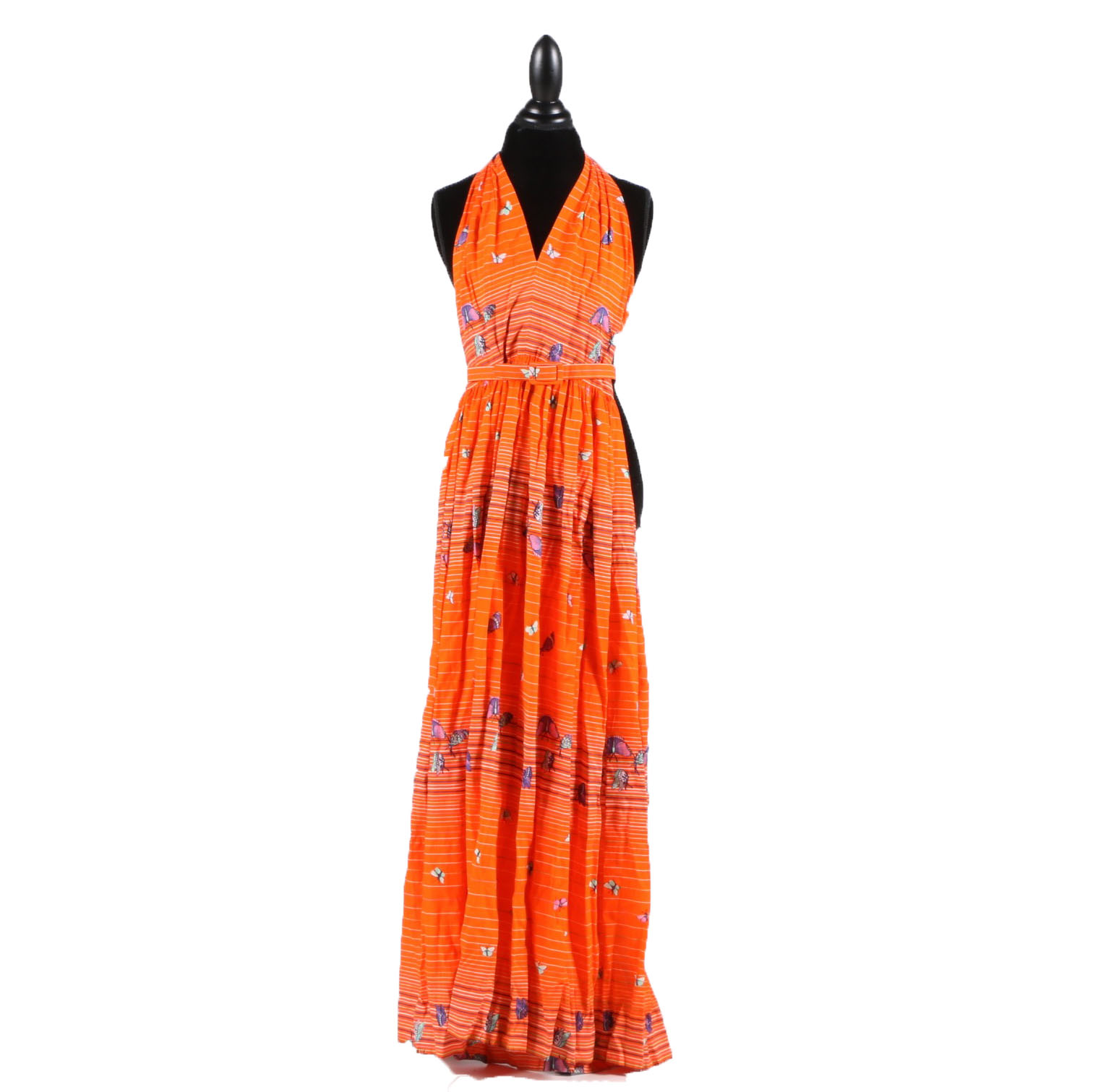 Vintage Adele Simpson Halter Dress with Scarf