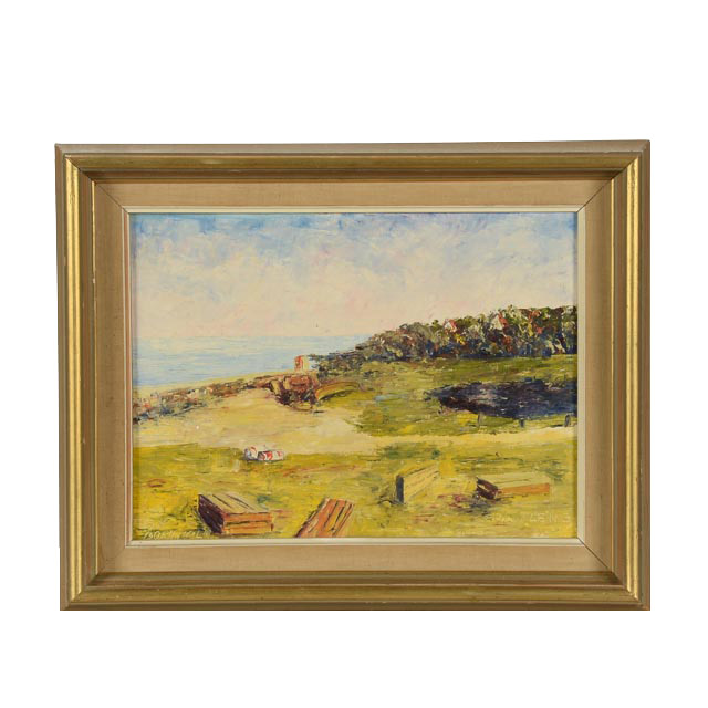Carl Lang Original Oil Painting "Tejn, Bornholm"