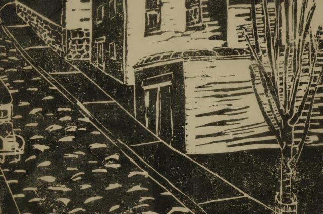 Leonard Lieb Woodcut "Landscape"