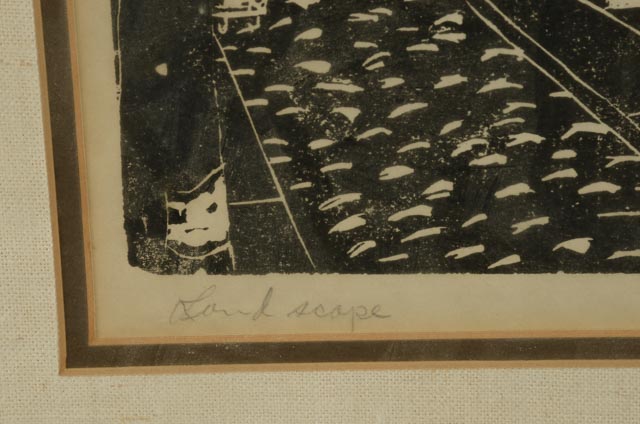 Leonard Lieb Woodcut "Landscape"