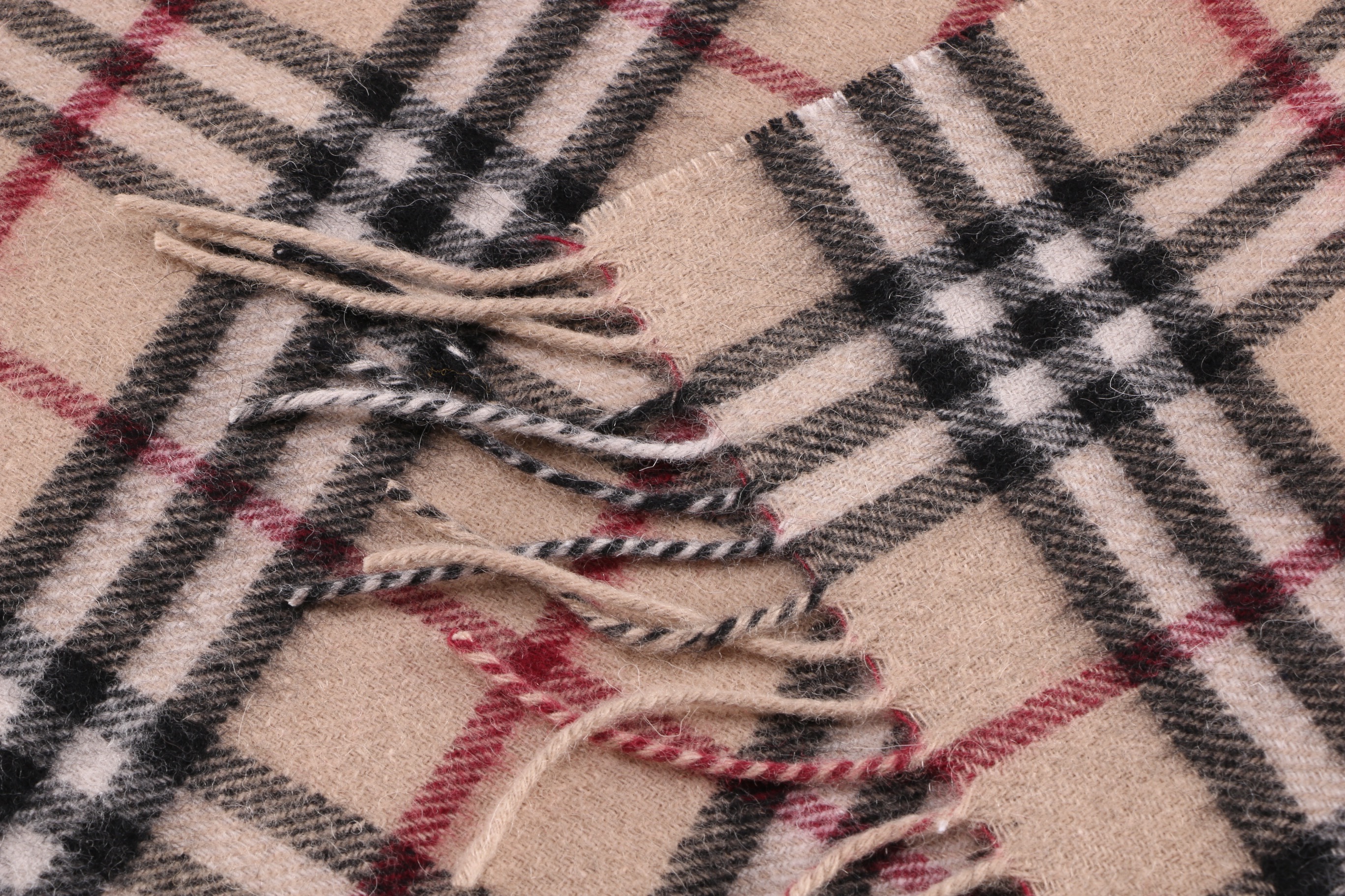 Burberry Signature "Haymarket Check" Tartan Plaid Cashmere Scarf