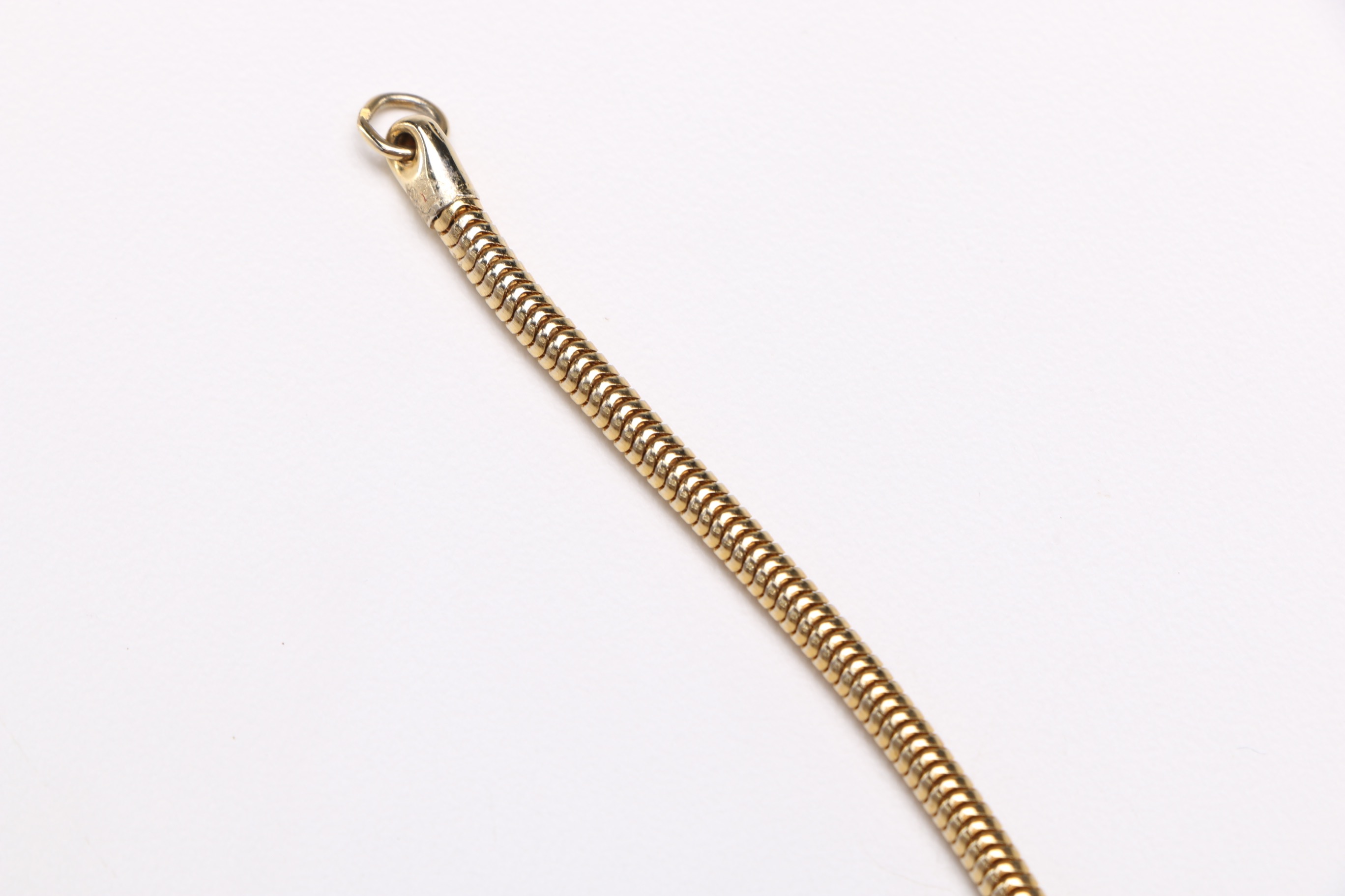 Vintage Gold Tone and Brown Rectangle Pendant Necklace