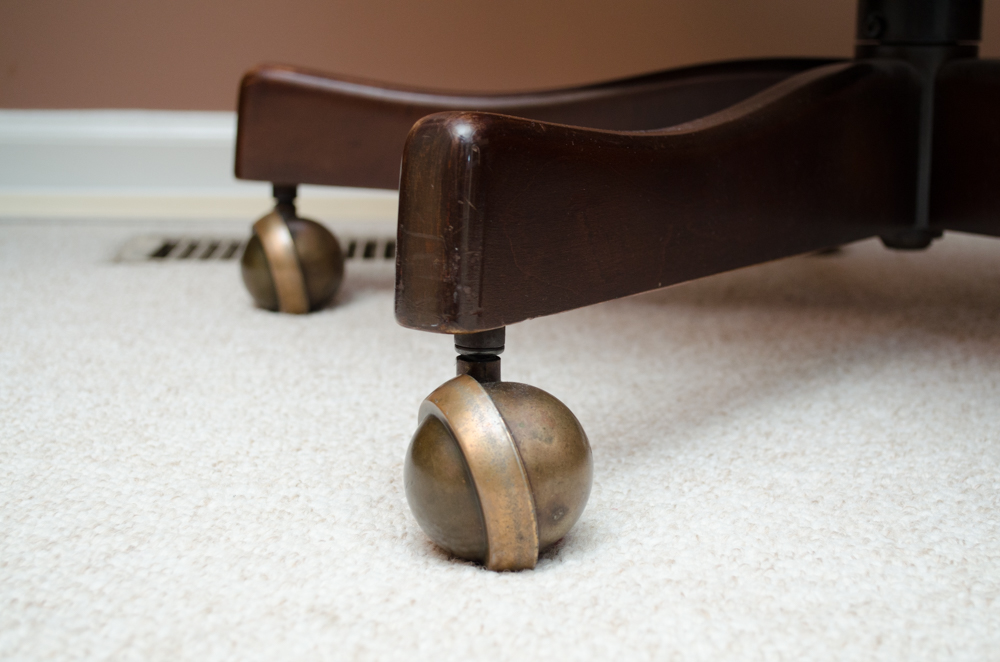 Leather Upholstered Wood Frame Office Chair