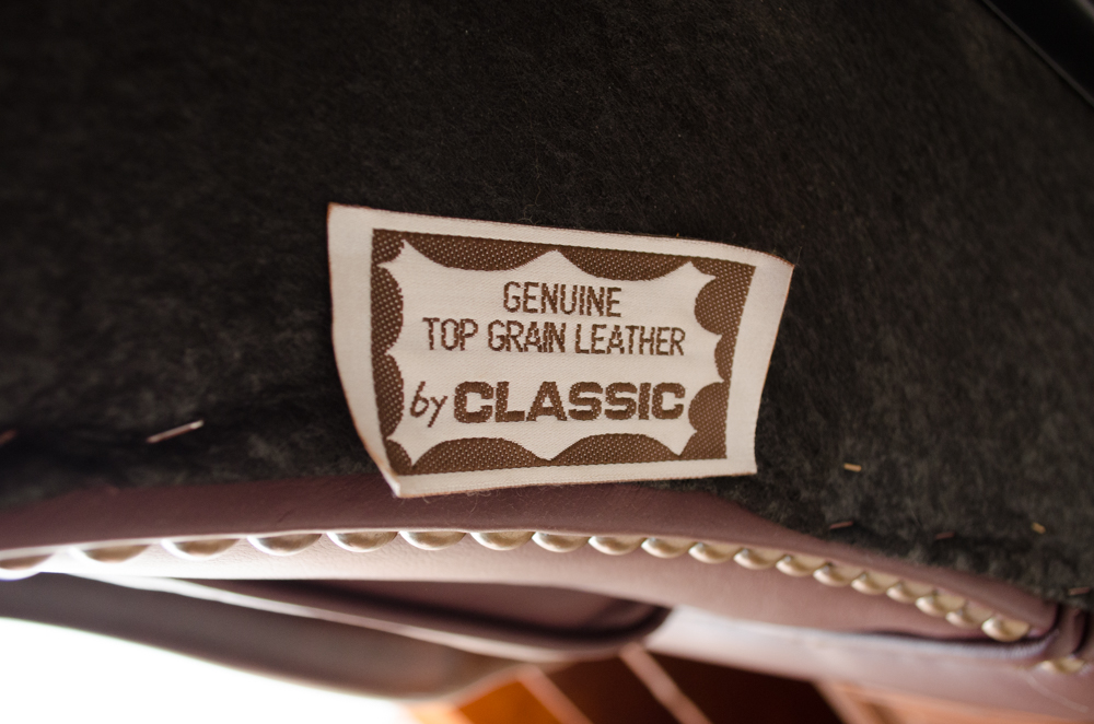 Leather Upholstered Wood Frame Office Chair