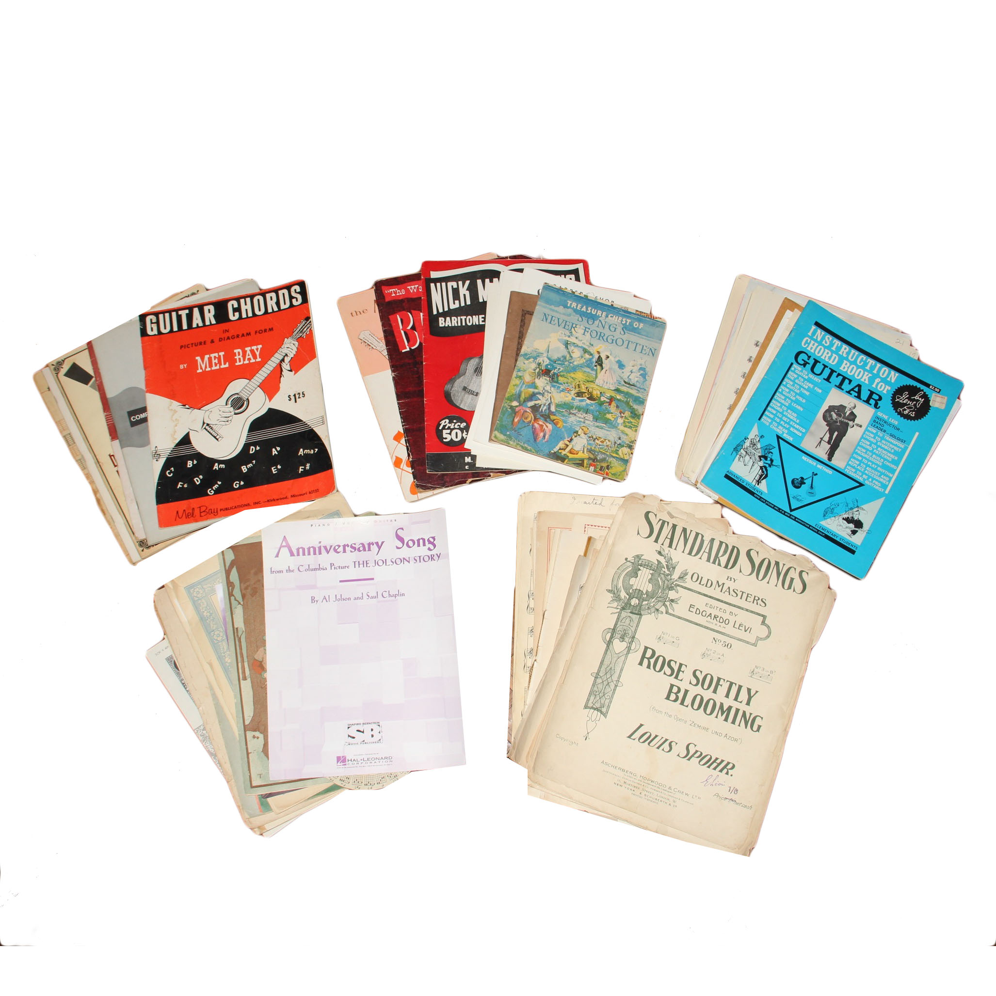 Collection of Vintage Sheet Music and Songbooks