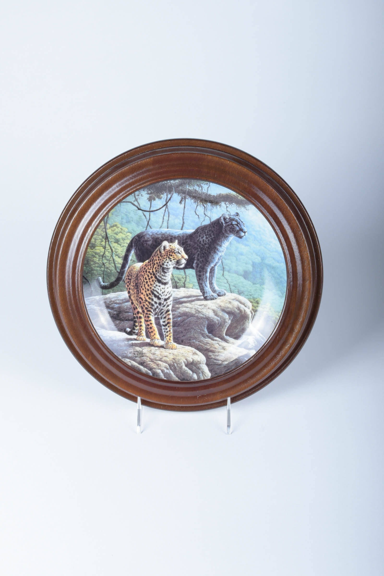 Two Limited Edition China Plates from the "Collection of Great Cats of the Americas" Issued by Edwin M. Knowles China Company