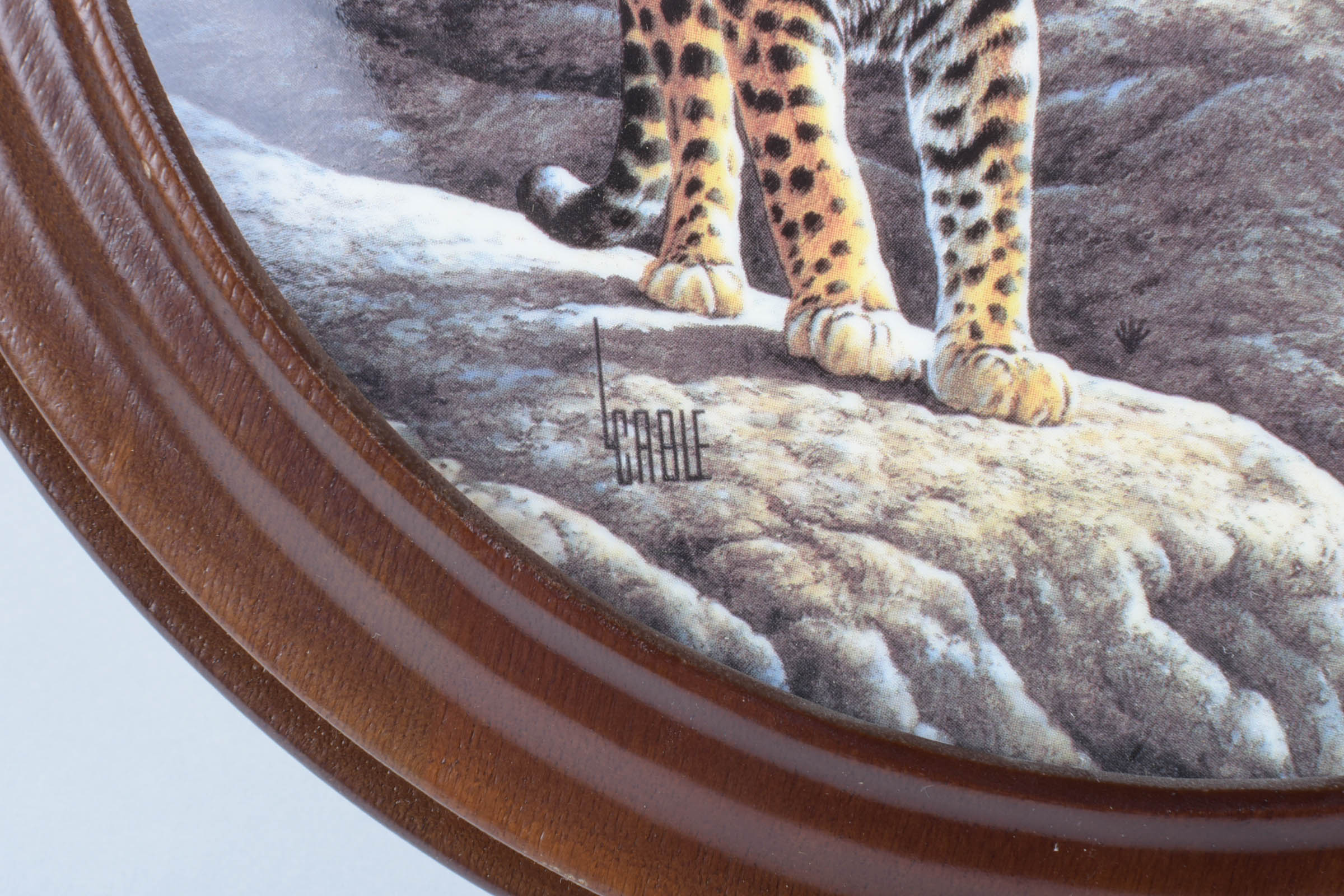Two Limited Edition China Plates from the "Collection of Great Cats of the Americas" Issued by Edwin M. Knowles China Company