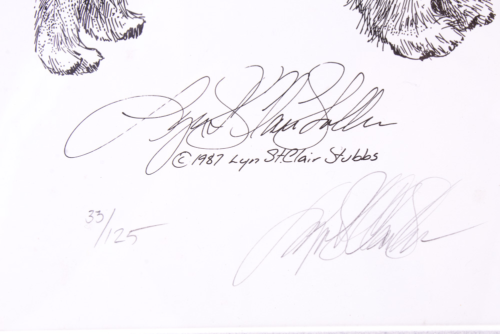 Limited Edition Lyn St.Clair Stubbs Signed Offset Lithograph