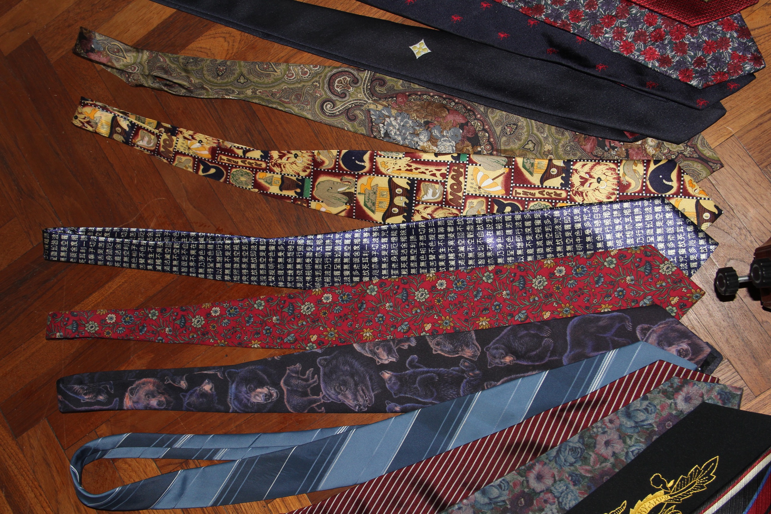 Men's Neckties and Motorized Tie Rack