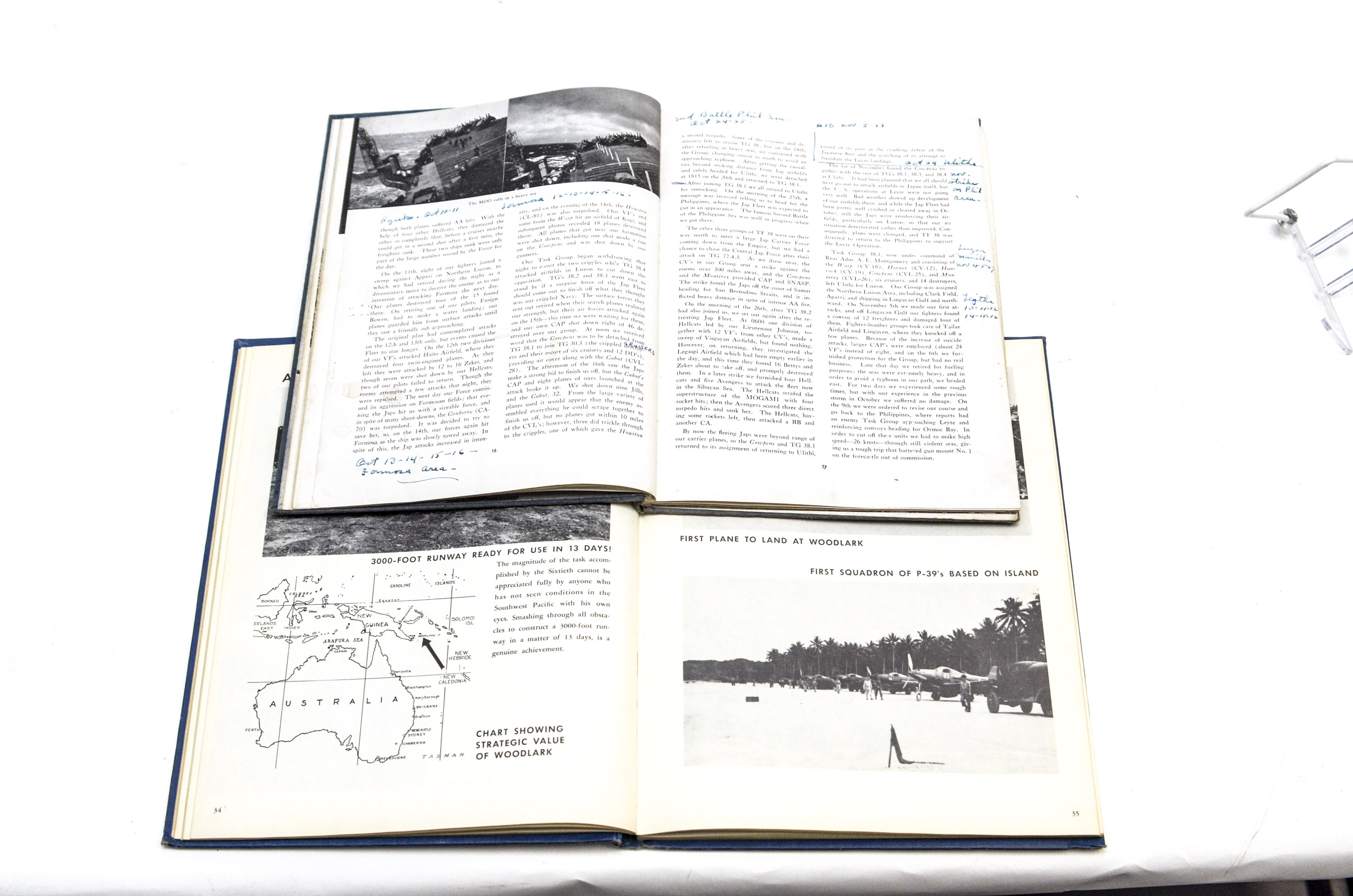 Pair of Seabee WW II Yearbooks and Personal  WW II Memorabilia