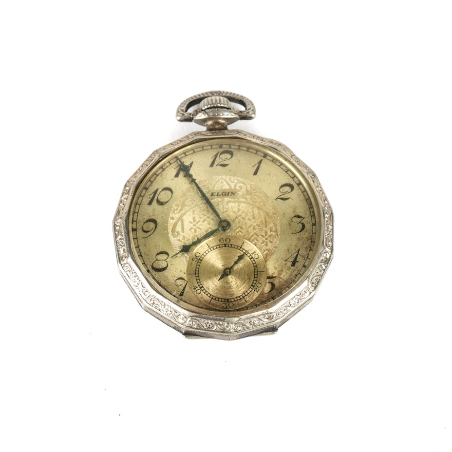 1930 Art Deco Elgin Pocket Watch