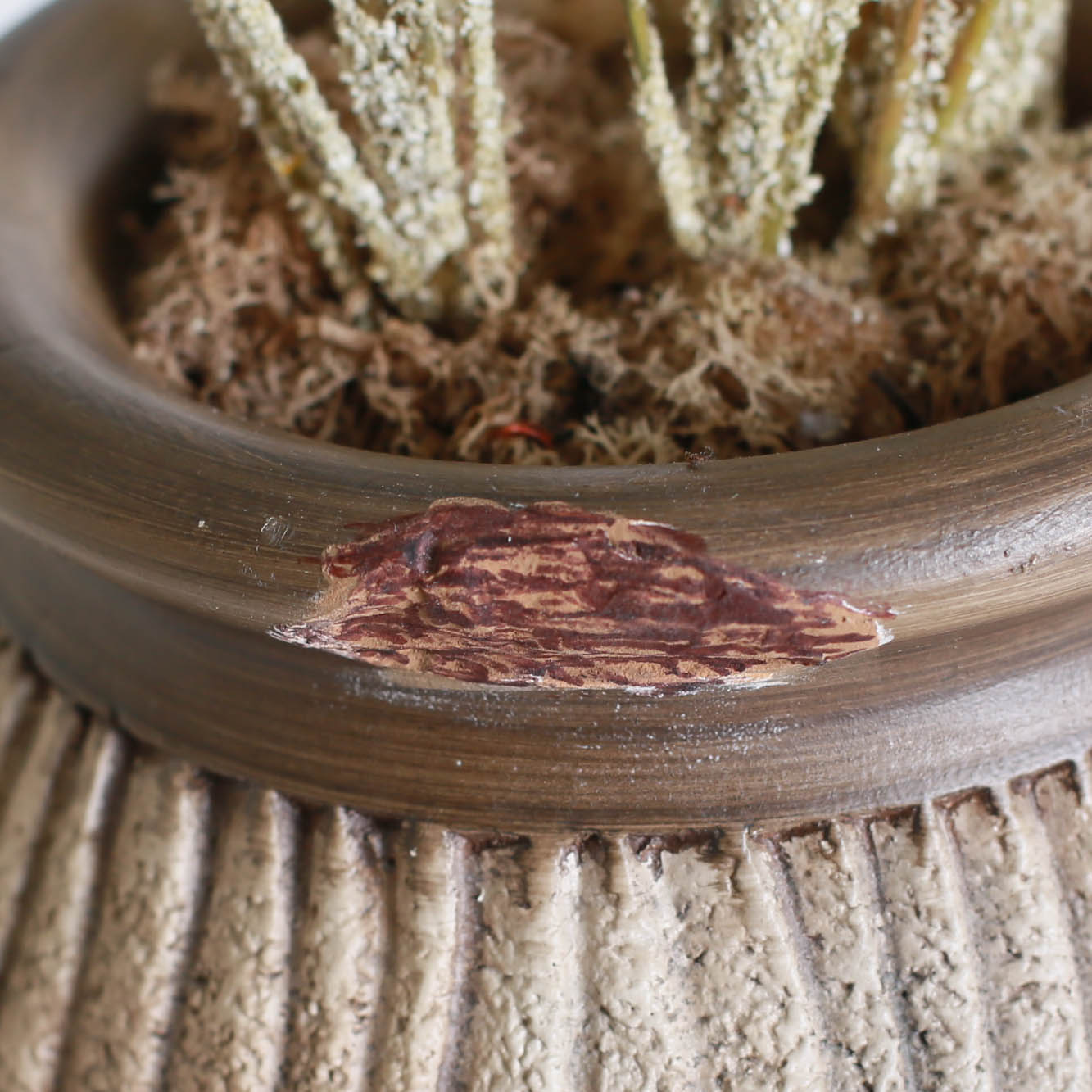 Small Wicker Plant Stand, and Two Vases