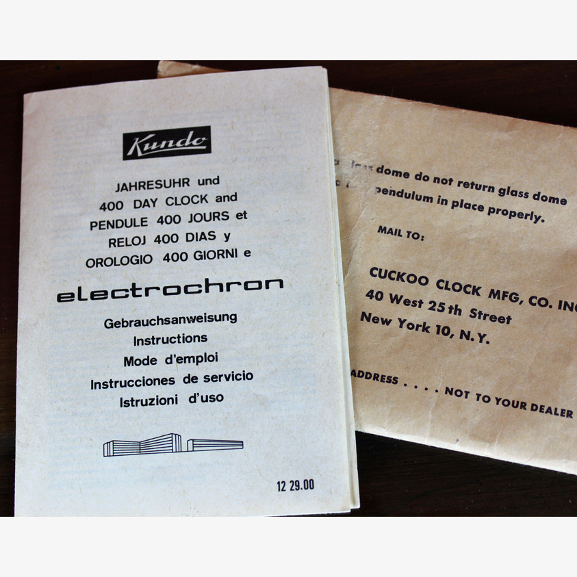 Kieninger & Obergfell Kundo 400-Day Anniversary Clock