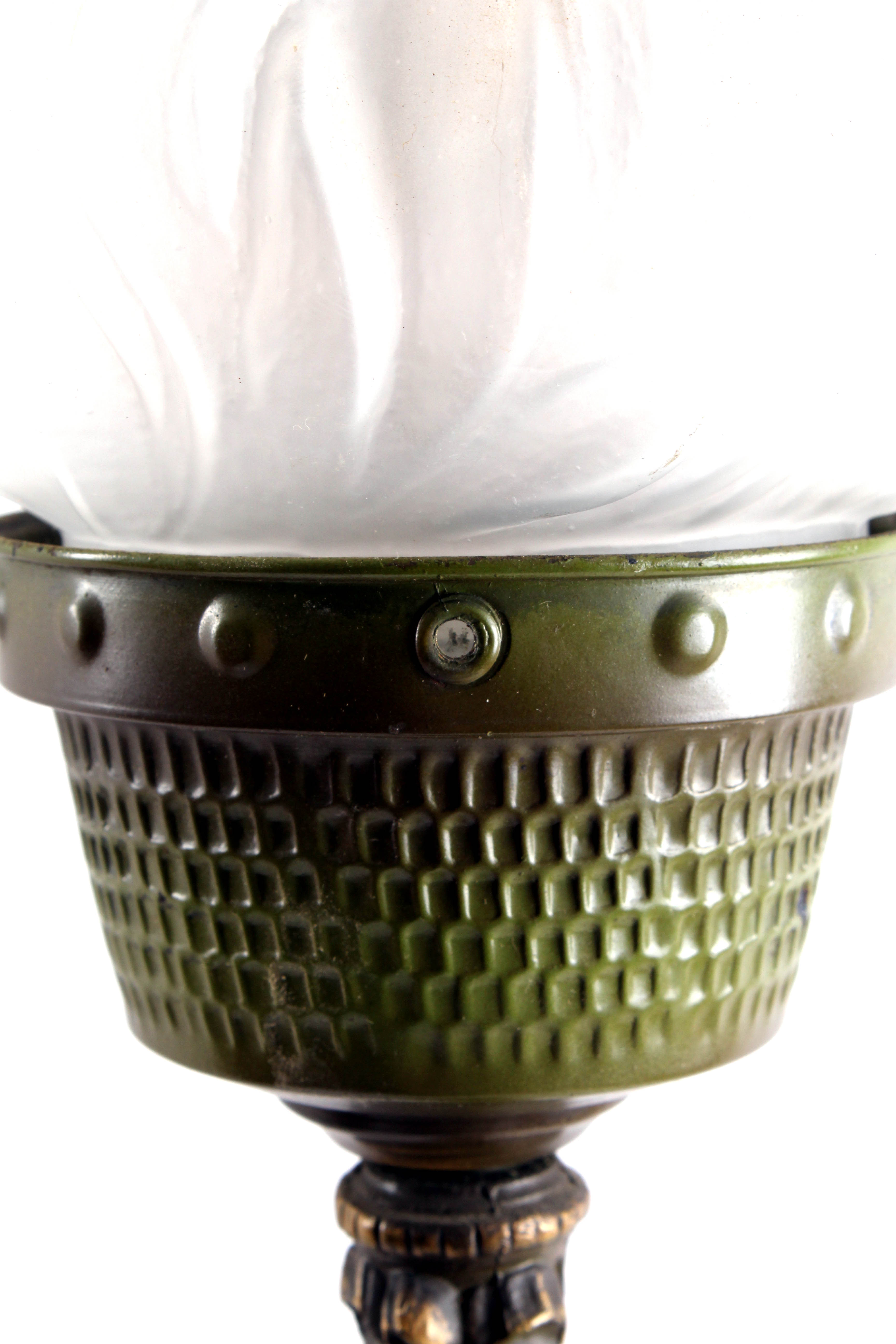 Antique Newel Post Lamp of Mercury