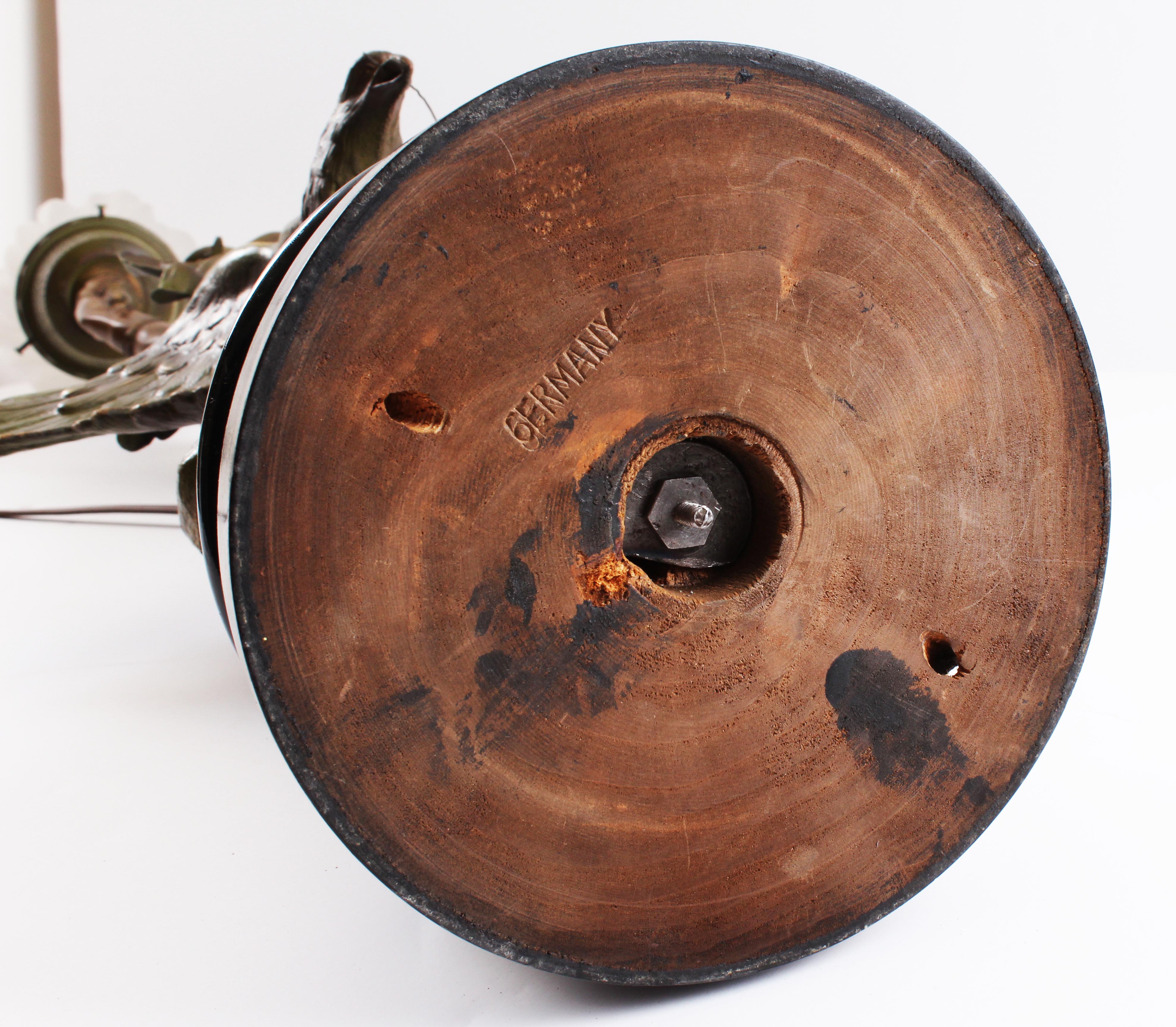 Antique Newel Post Lamp of Mercury