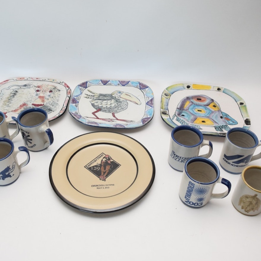 Stoneware Mugs and Plates