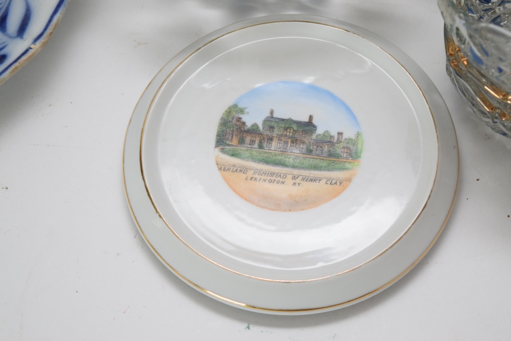 Ashland Commemorative Porcelain, Glassware and Antique Plate