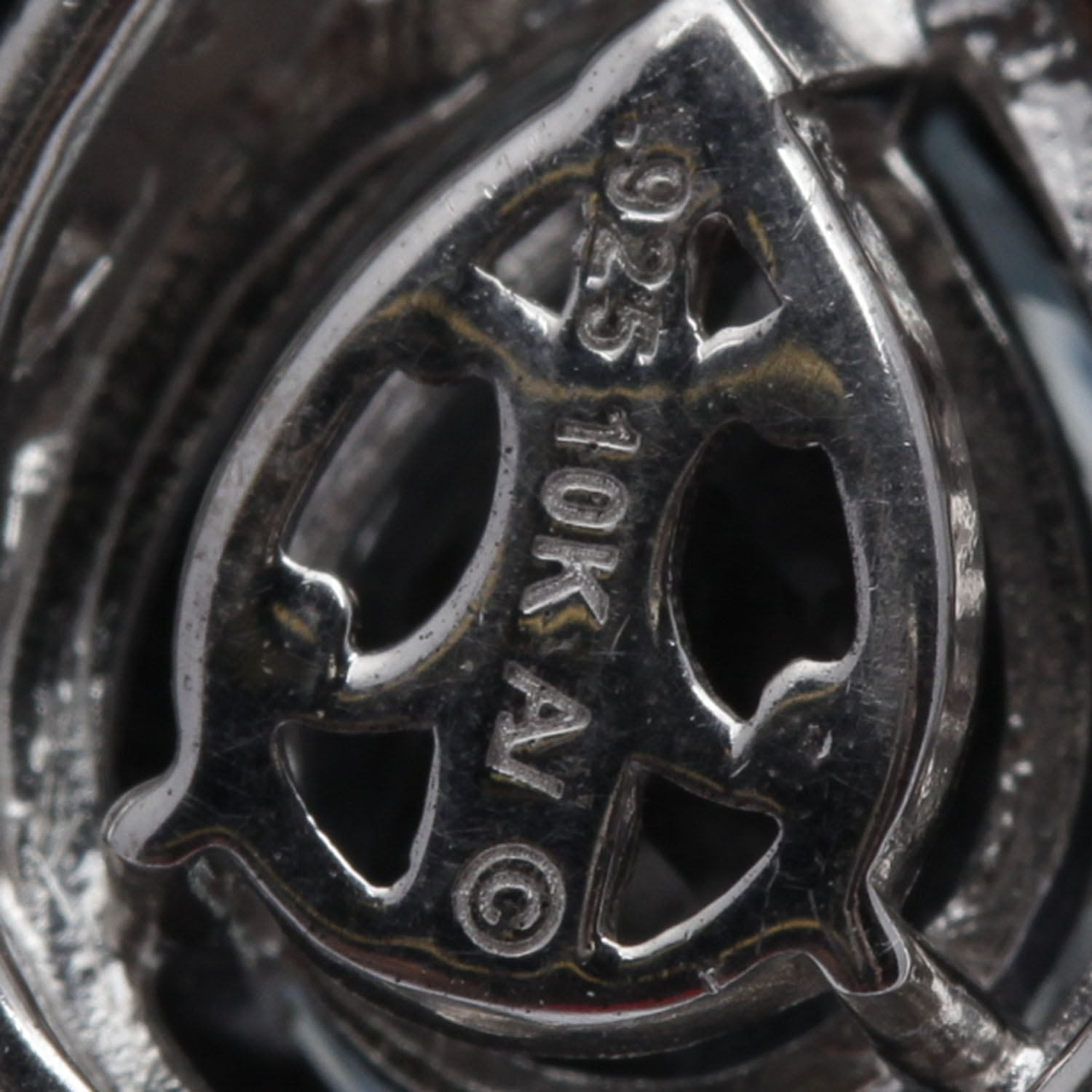 Sterling Silver 10K Gold Accented Blue Topaz and Diamond Necklace