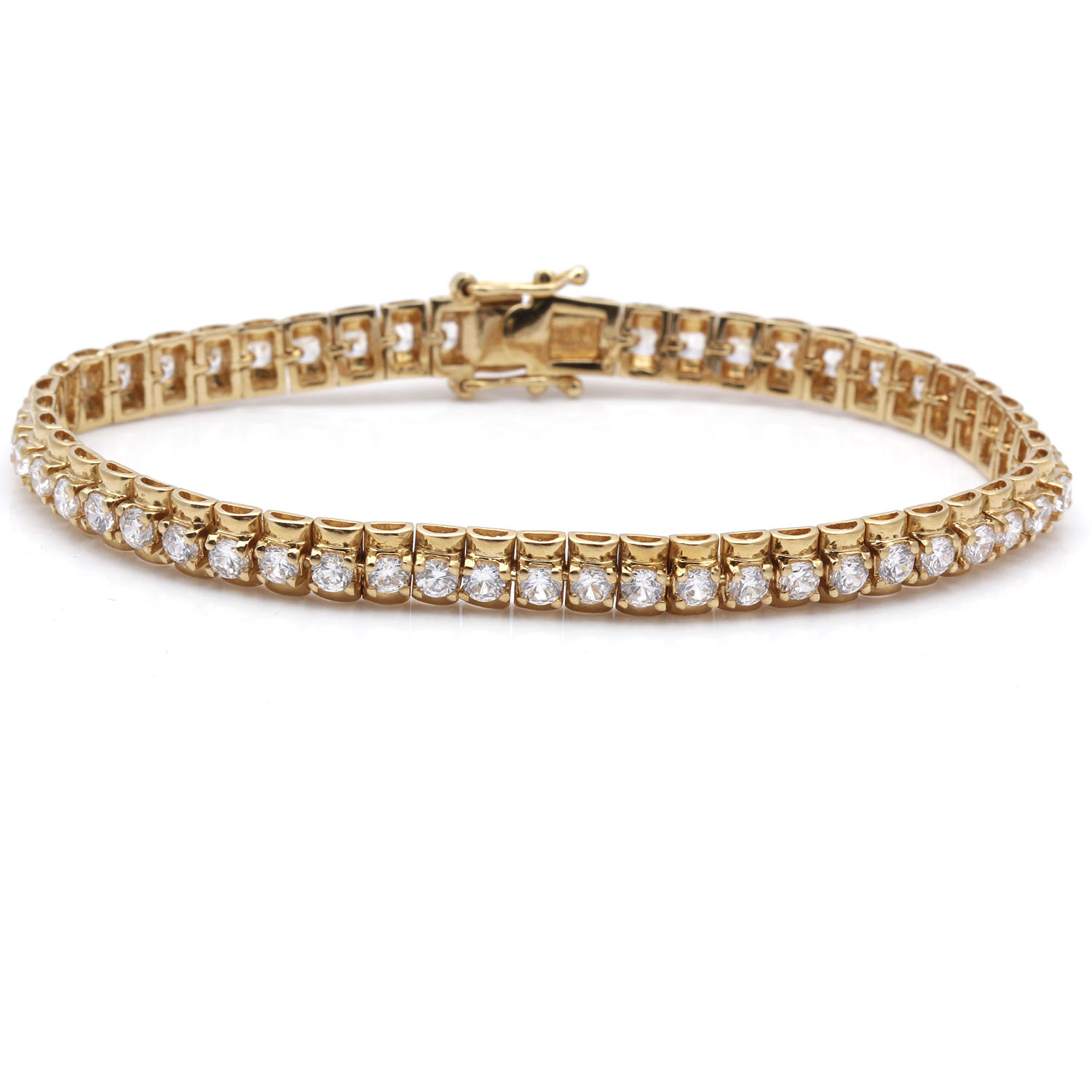 Gold Tone Cubic Zirconia Bracelet