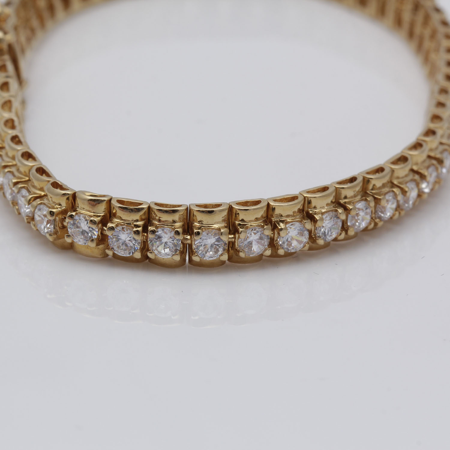 Gold Tone Cubic Zirconia Bracelet