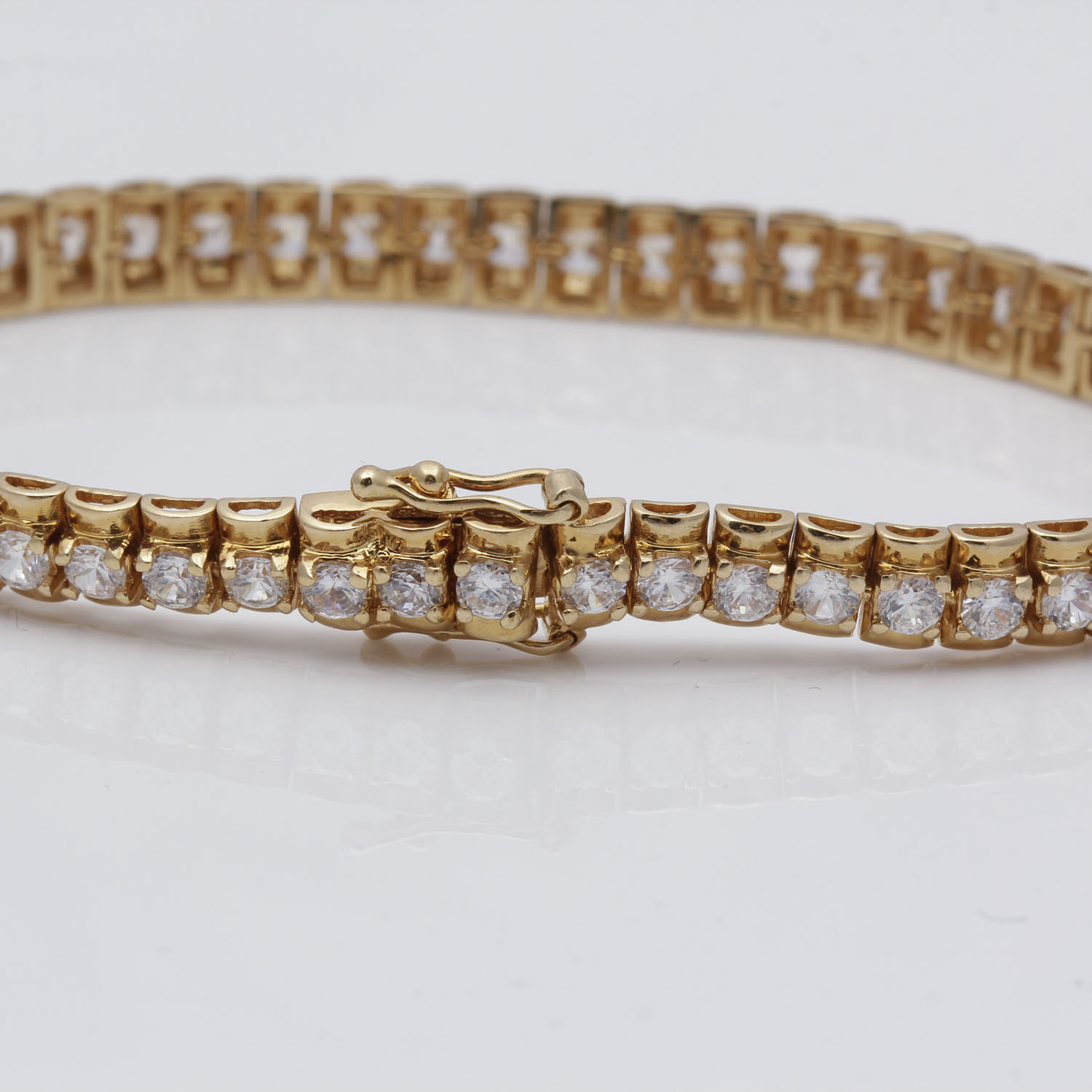 Gold Tone Cubic Zirconia Bracelet