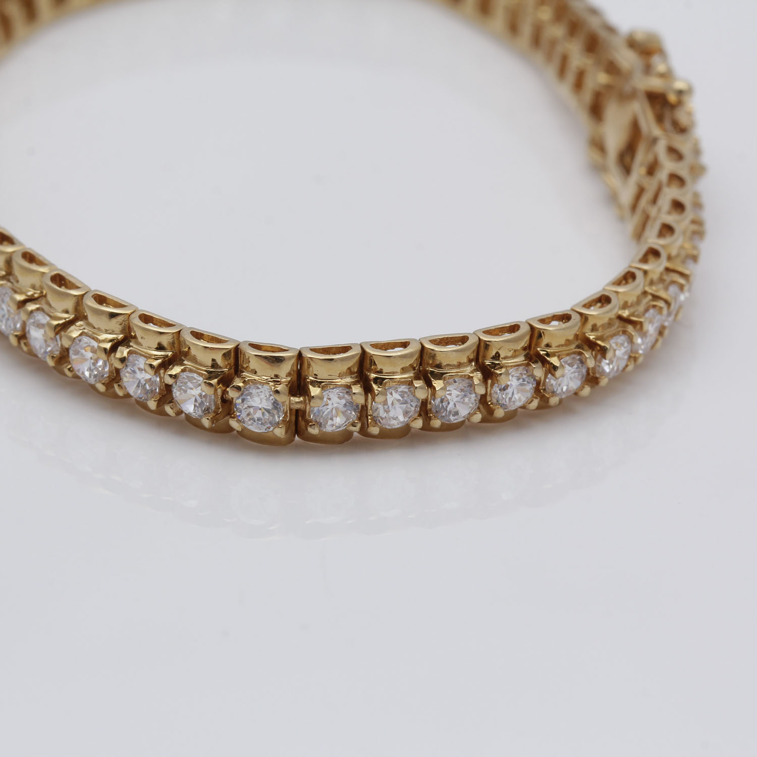 Gold Tone Cubic Zirconia Bracelet