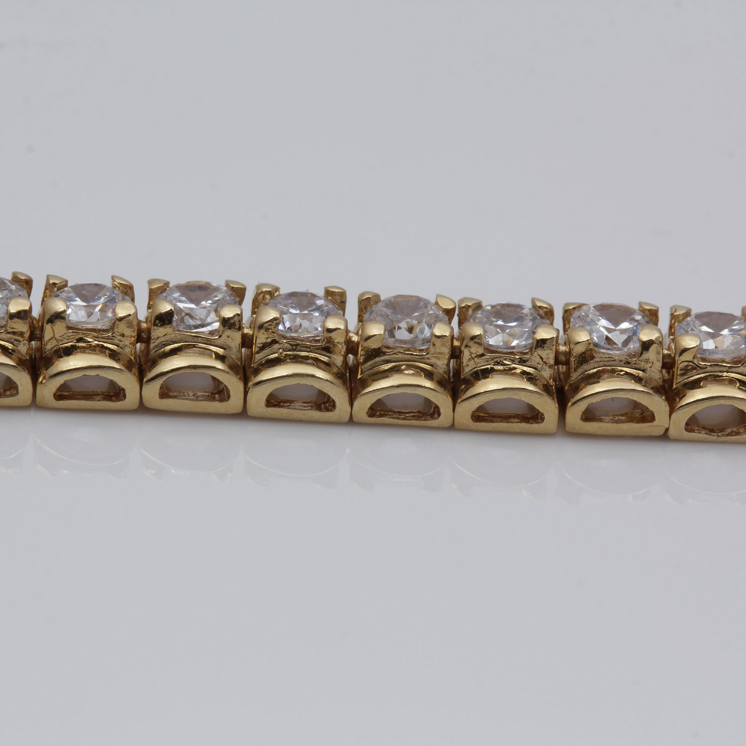 Gold Tone Cubic Zirconia Bracelet