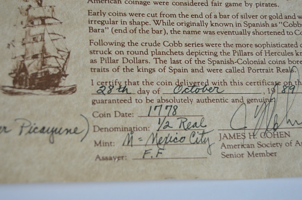 1778 Spanish Colonial Silver 'Picayune' Coin