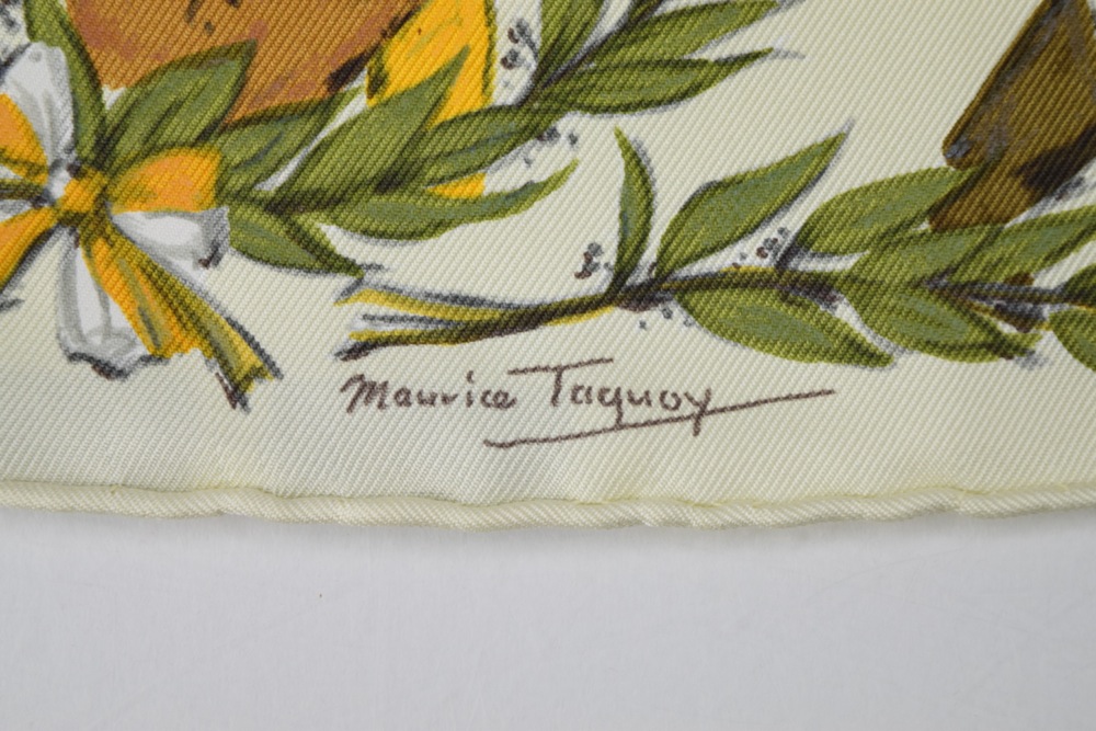 Vintage Hermes "Courses a Chantilly" Silk Scarf