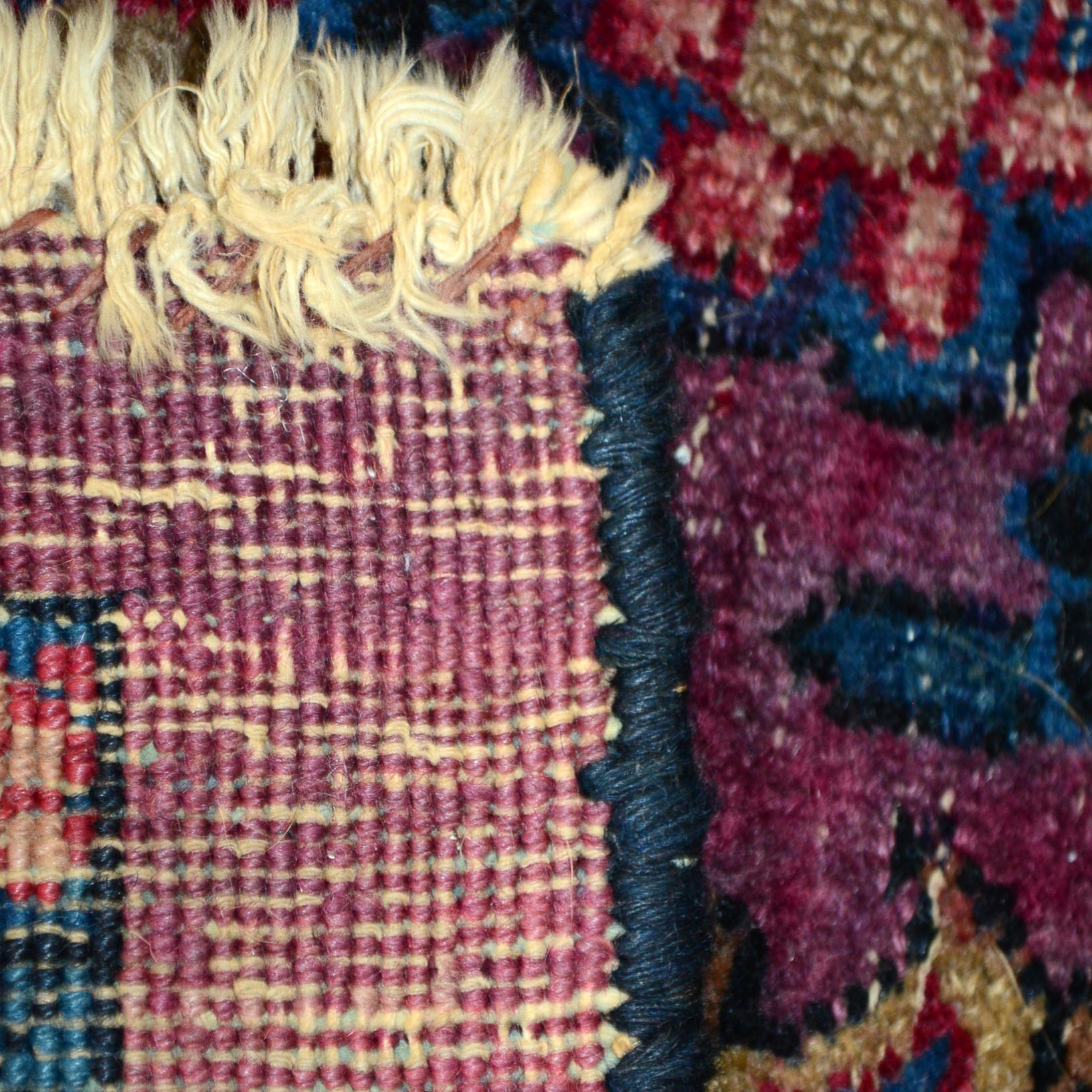 Large Hand-Knotted Sarouk Area Rug