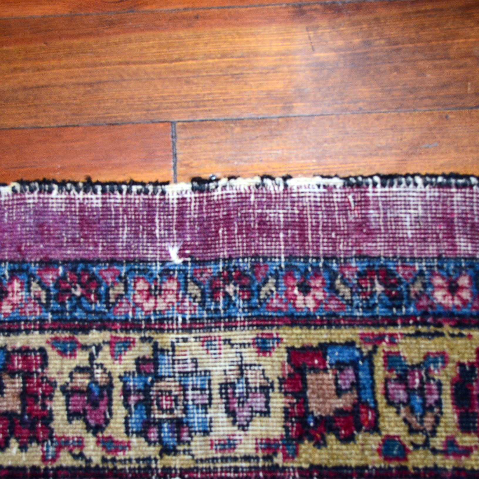 Large Hand-Knotted Sarouk Area Rug