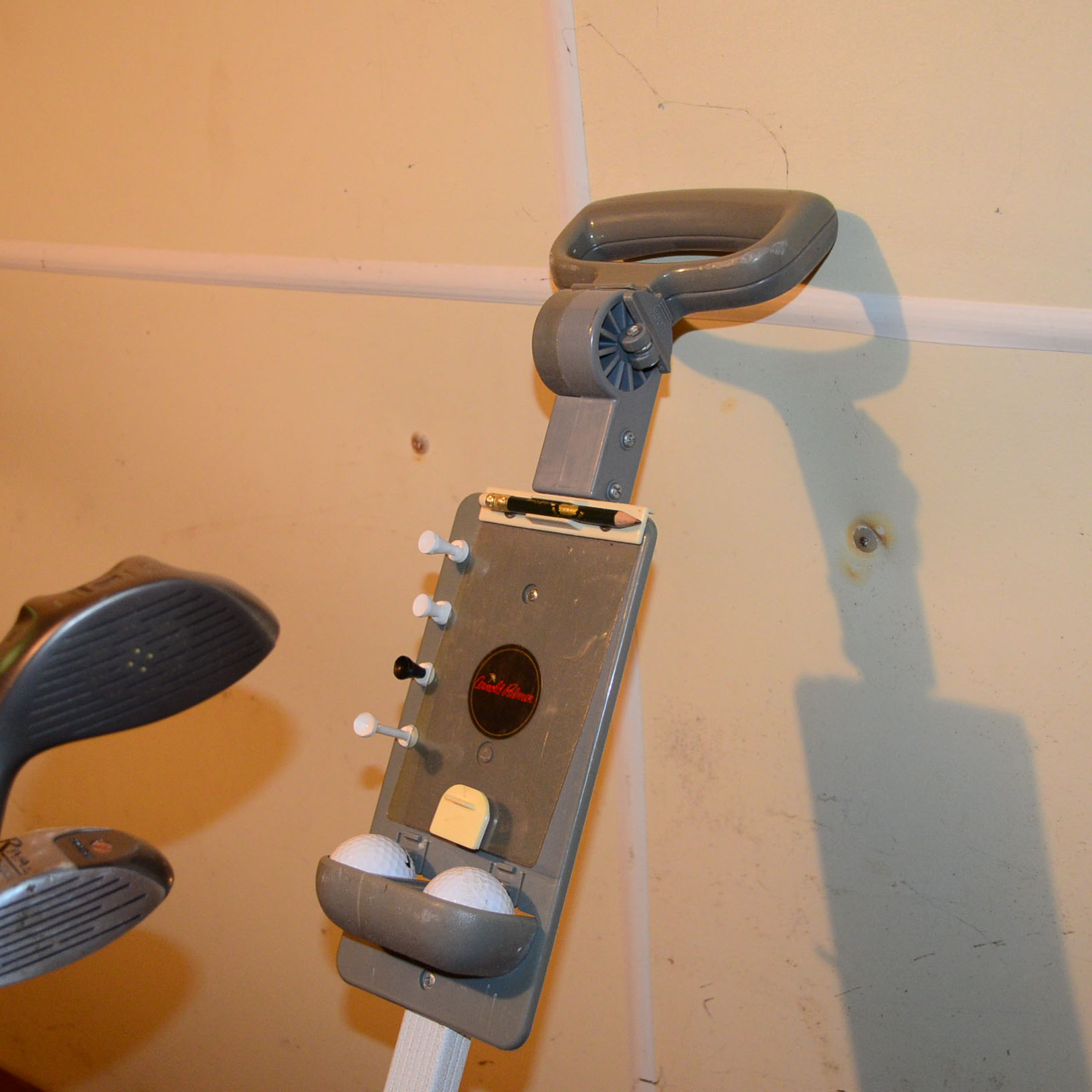 Vintage Golf Clubs & Metal Caddy