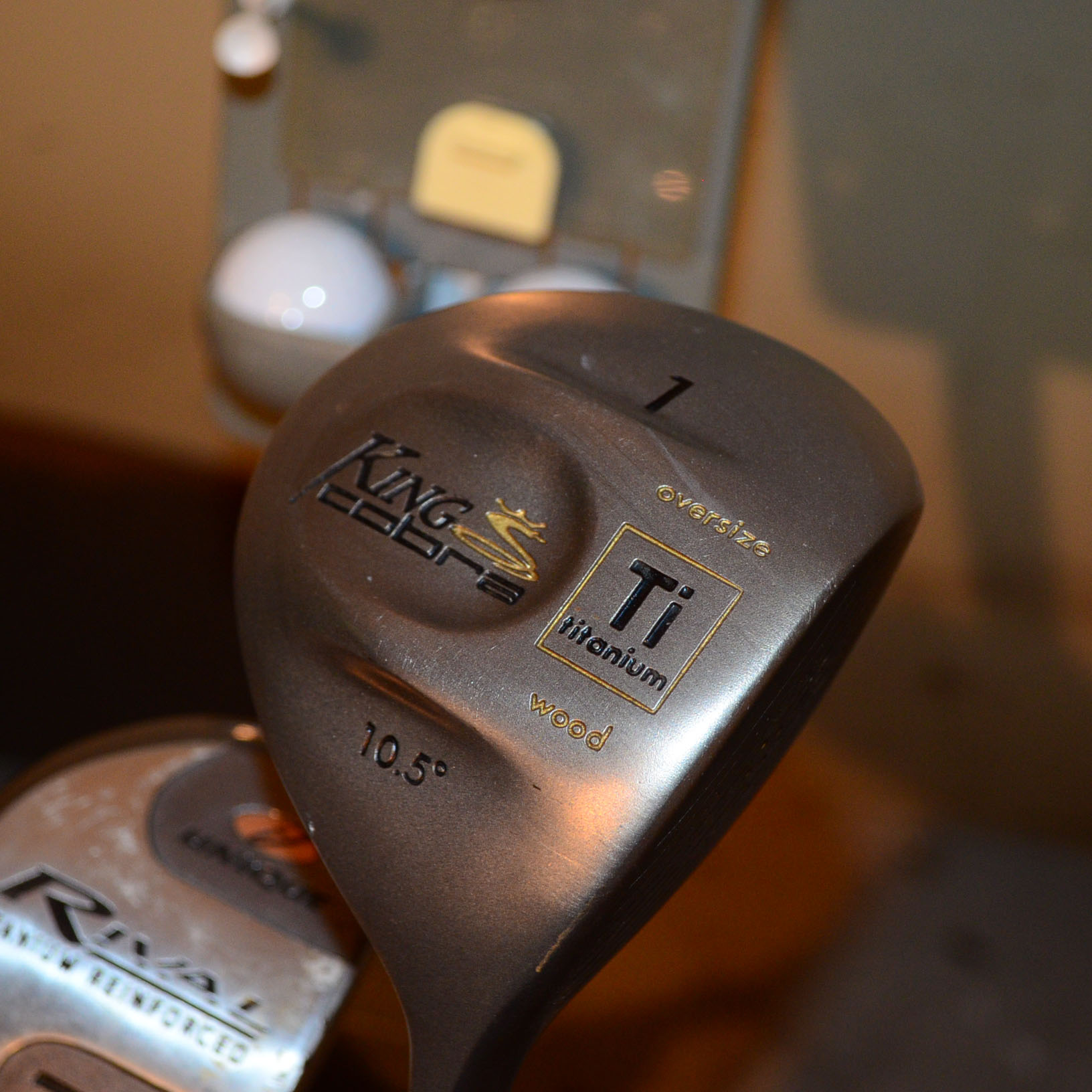 Vintage Golf Clubs & Metal Caddy