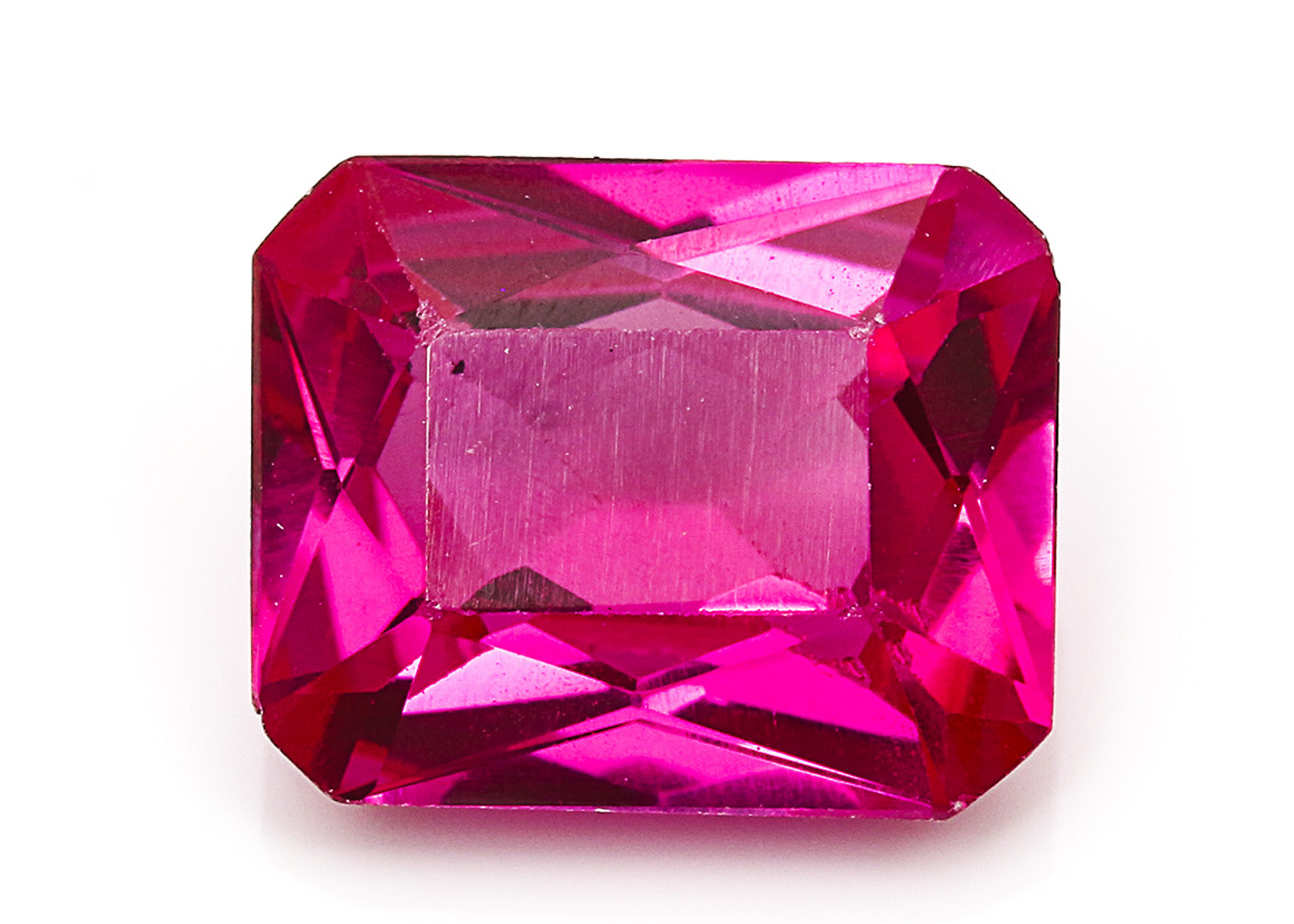 7.58 Carat Synthetic Pink Sapphire