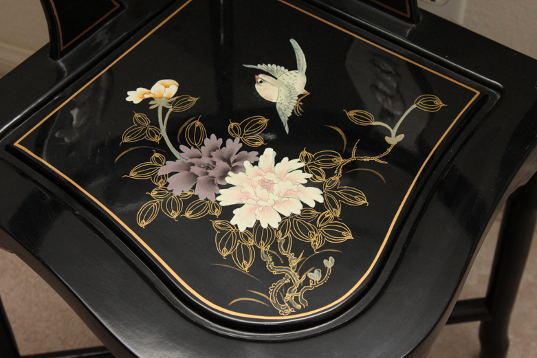 Vintage Black Chinese Style Chair