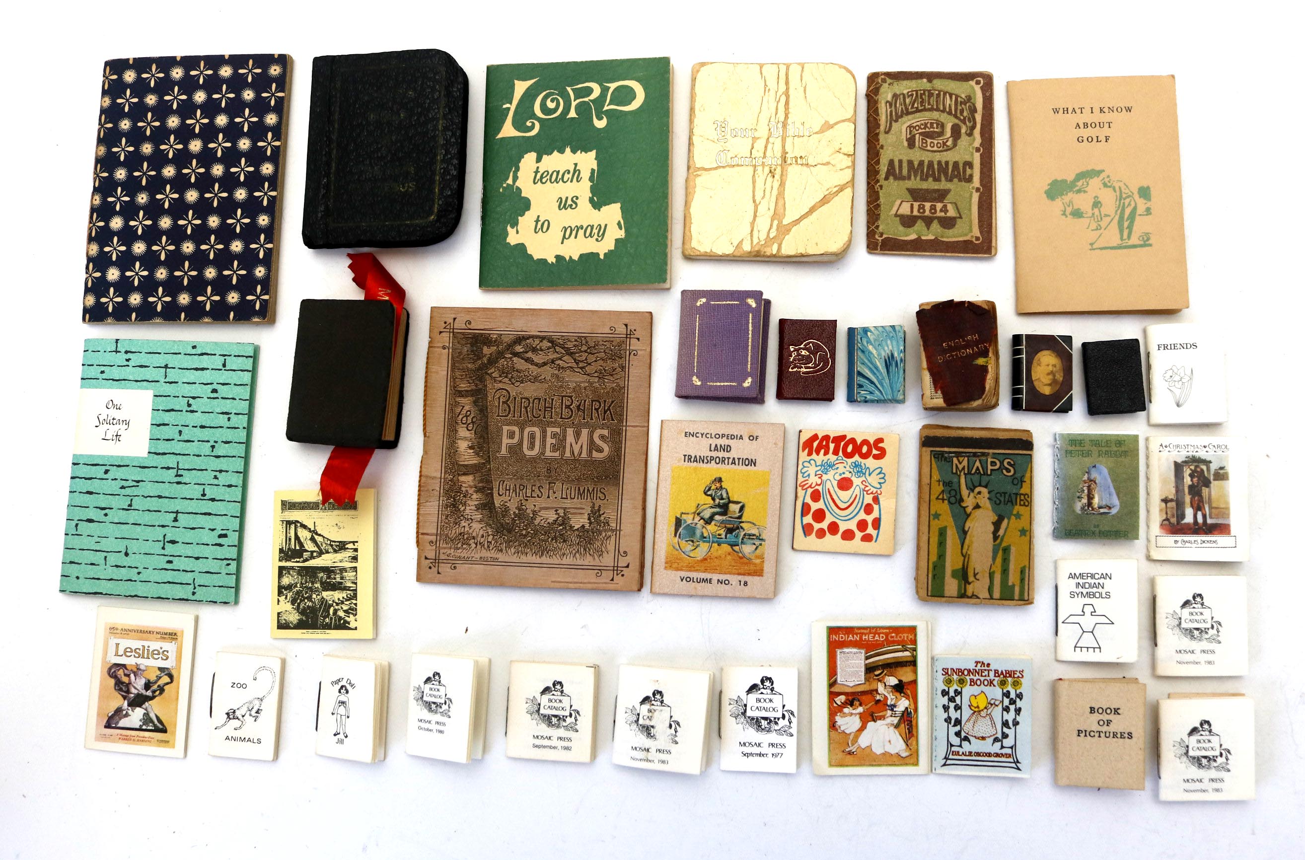 Miniature Book Cabinet with Collection of Publications