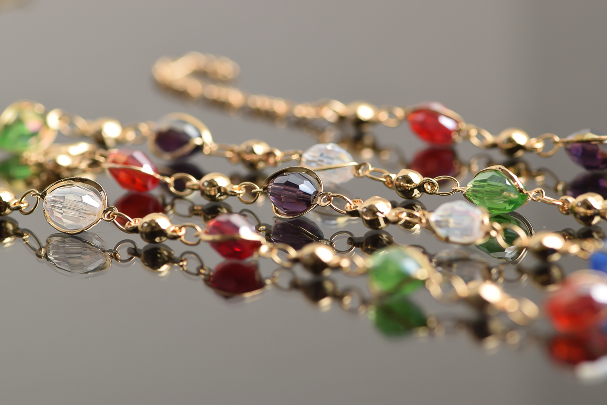 Multi-Colored Beaded Necklace and Earrings Set