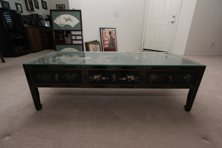 Chinese Mother of Pearl and Seashell Coffee Table