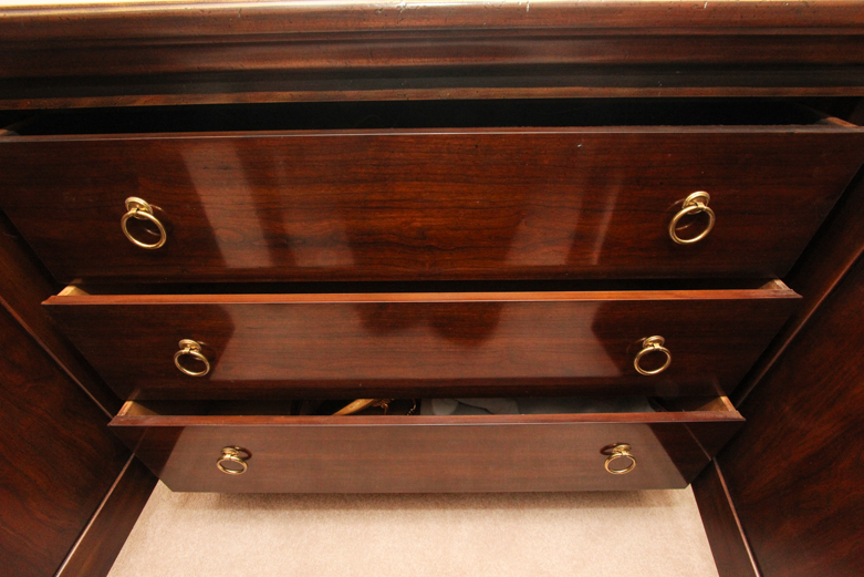 Vintage Black Lacquered Asian Credenza