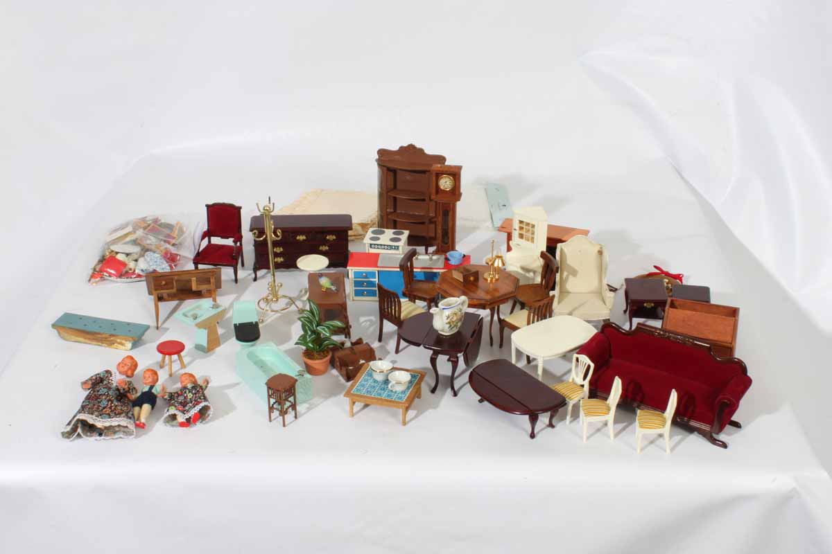 Hand-Crafted Dollhouse and Furniture