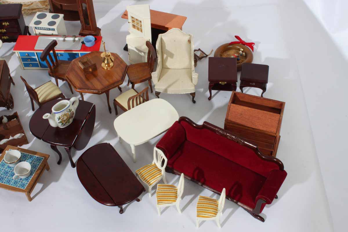 Hand-Crafted Dollhouse and Furniture