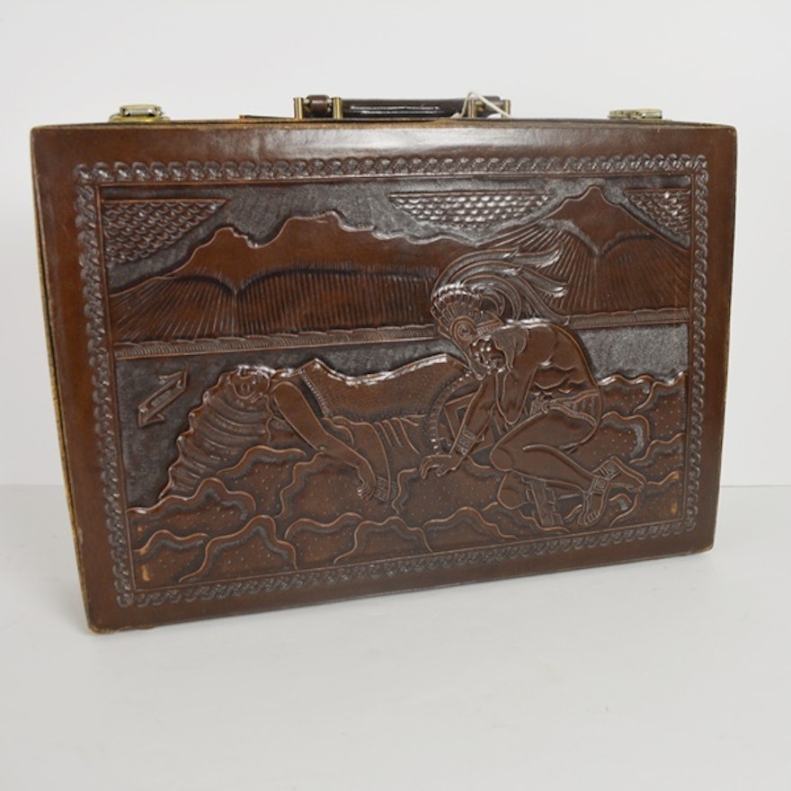 Vintage Leather Attache Briefcase