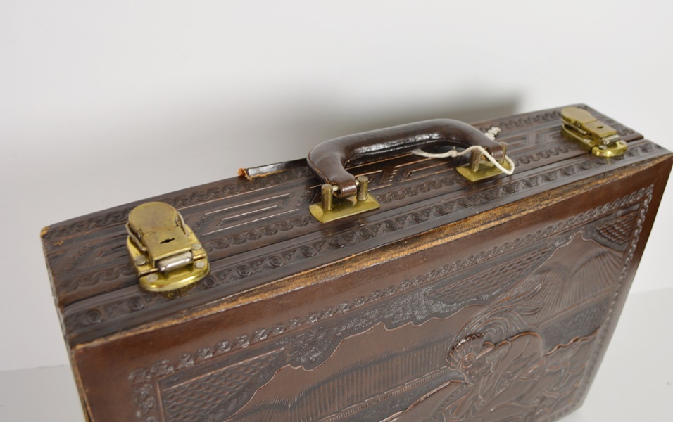 Vintage Leather Attache Briefcase